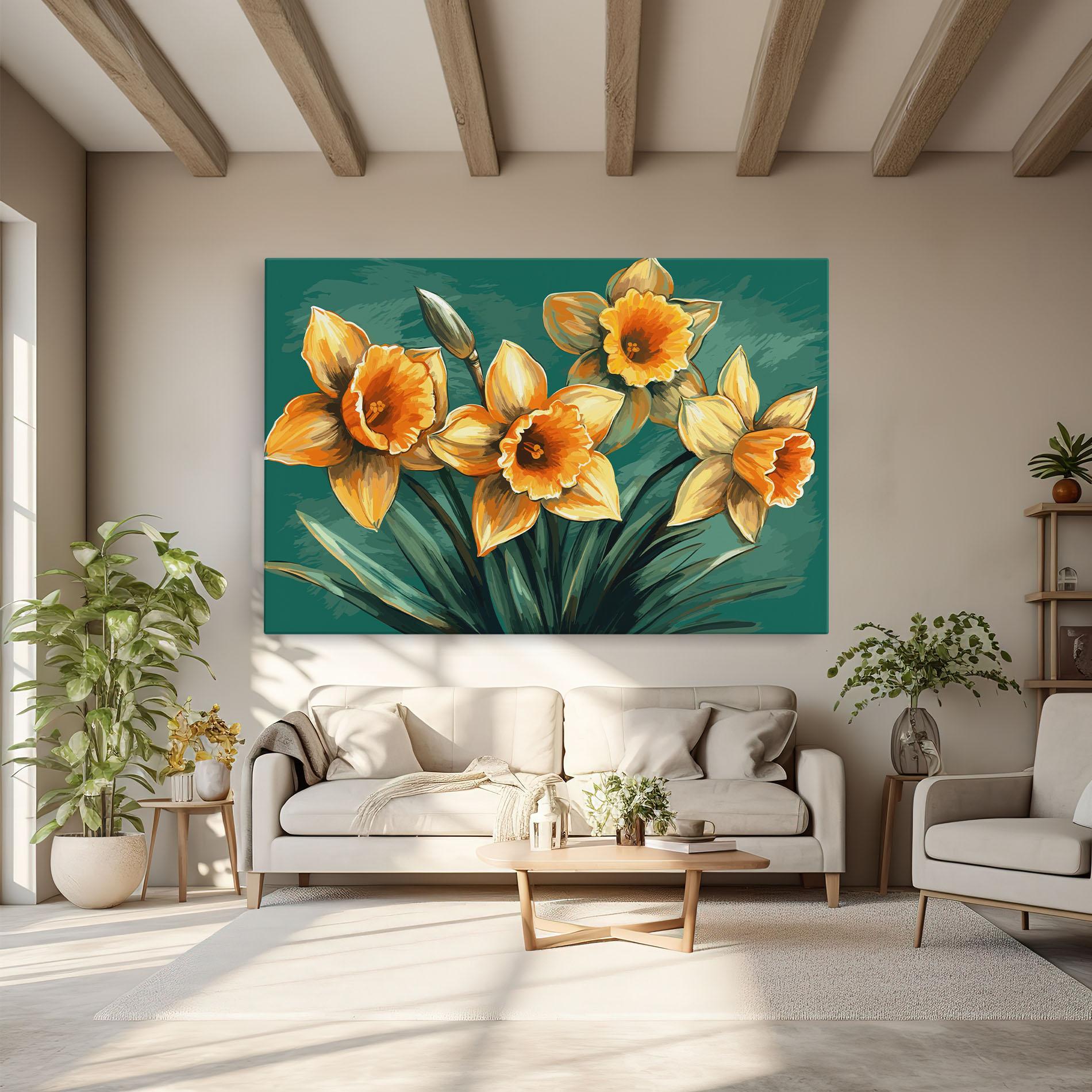 Vászonkép Yellow Wild Flower mockup 6