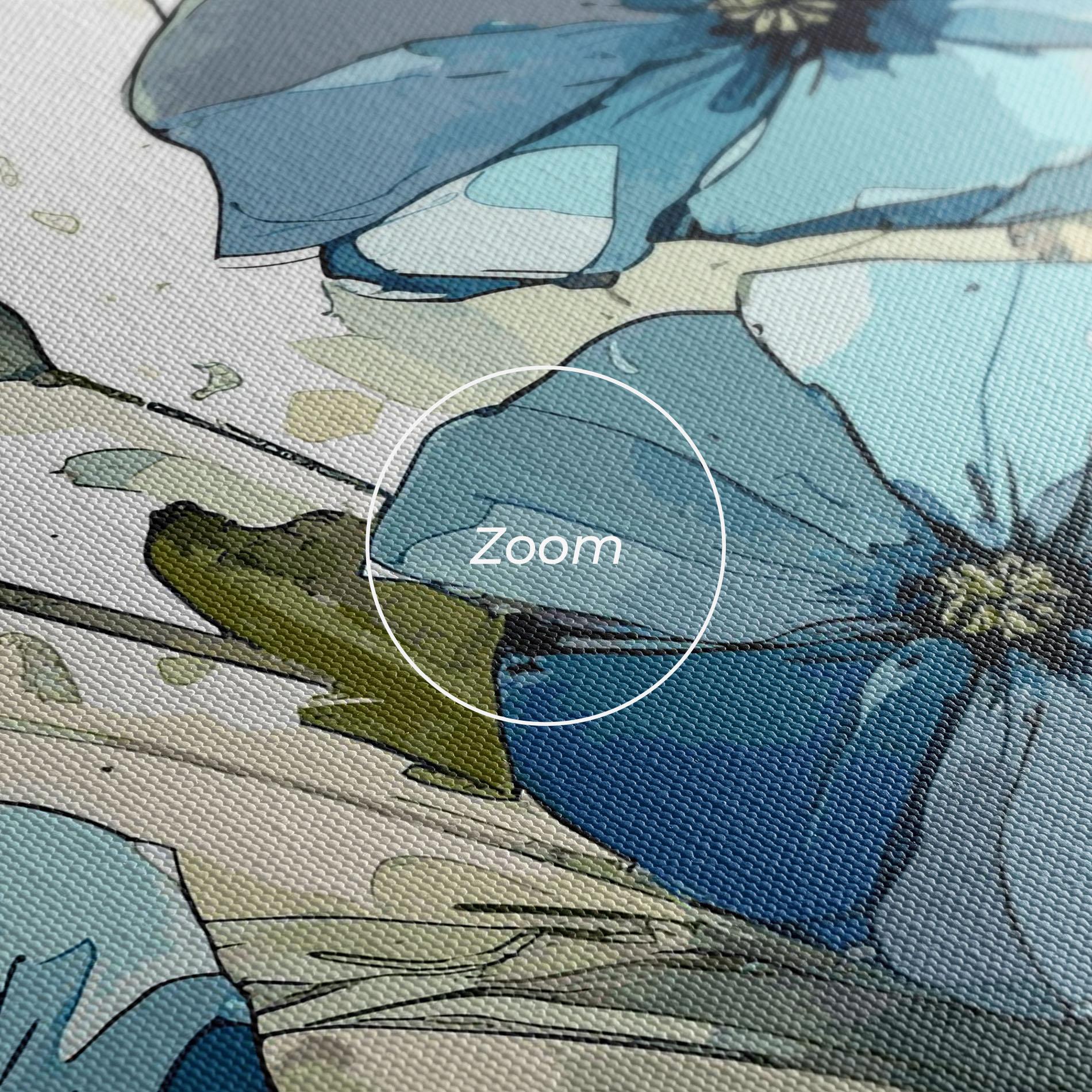 Vászonkép Blue Wild Plant mockup 3