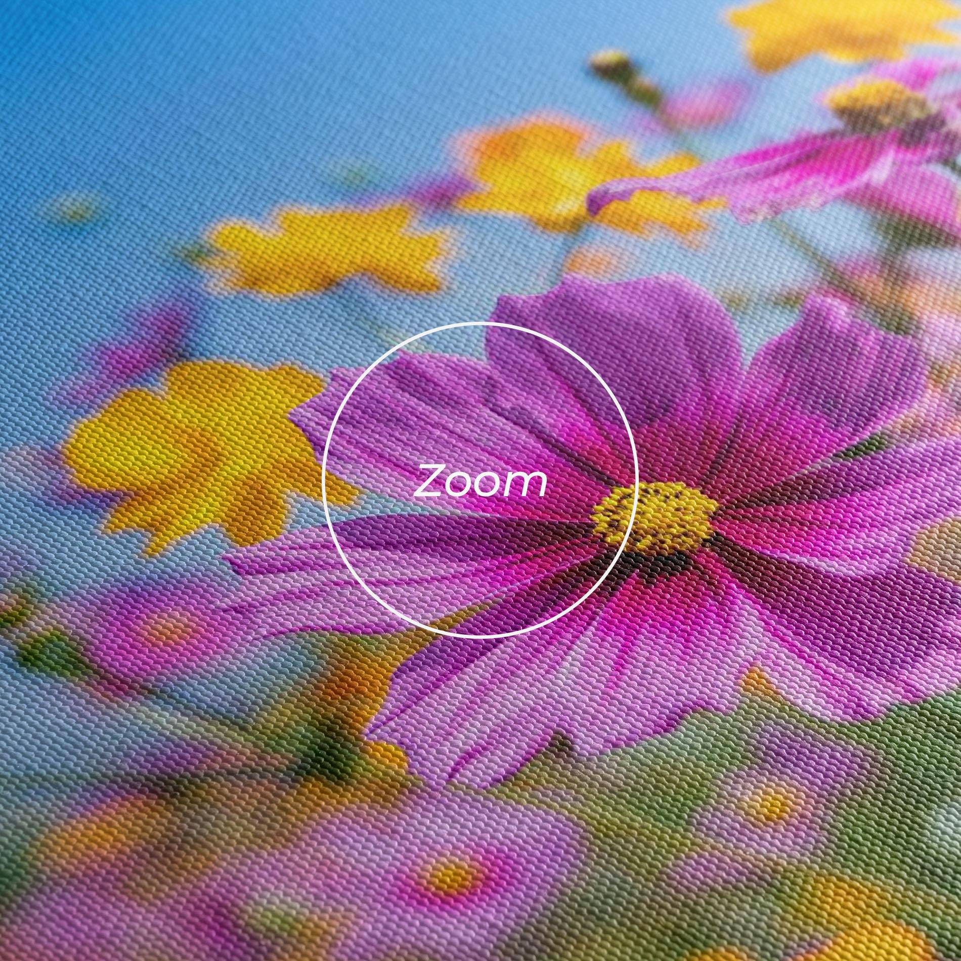 Vászonkép Cosmos Flowers Grassland mockup 3