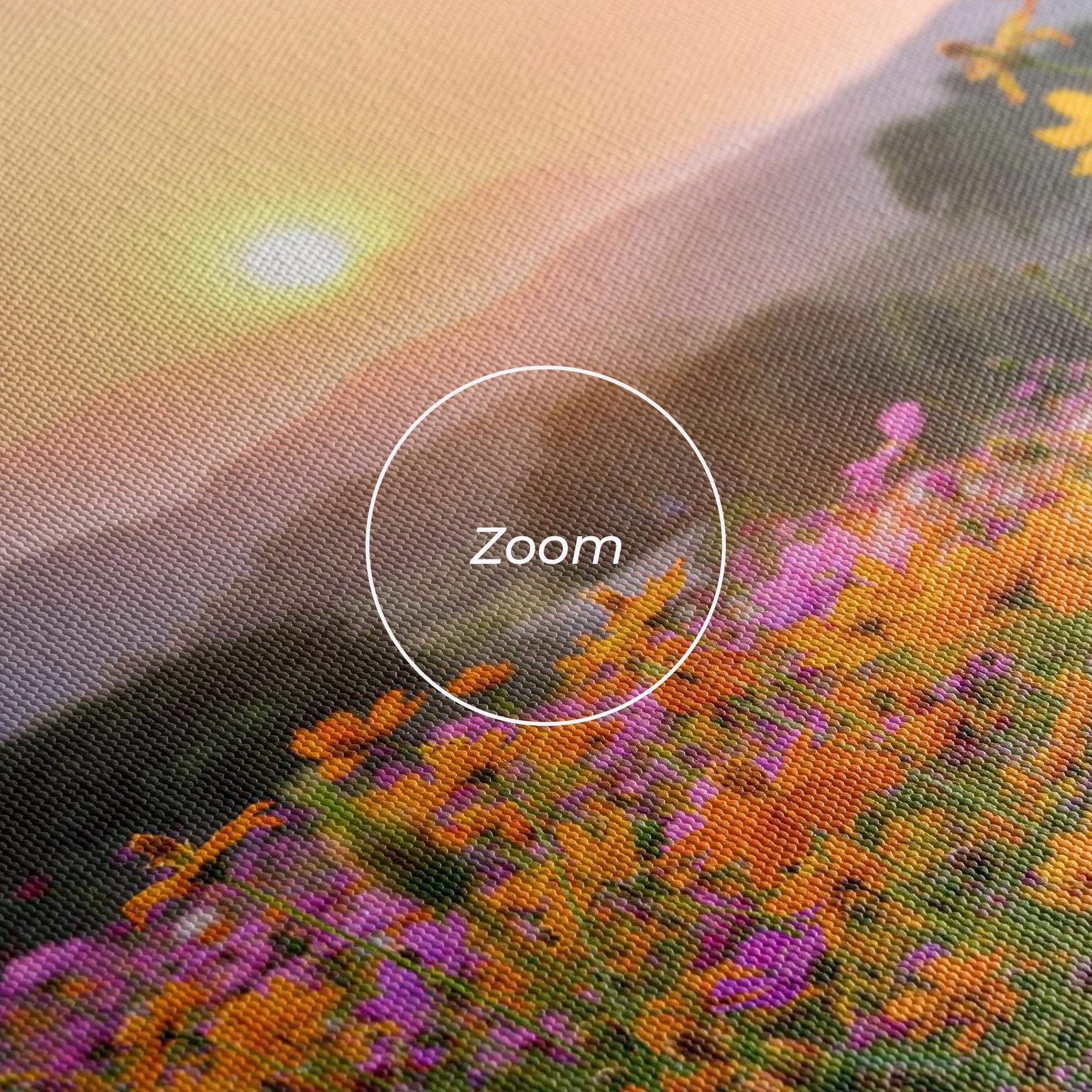 Vászonkép Sunset Mountain Flowerf mockup 3