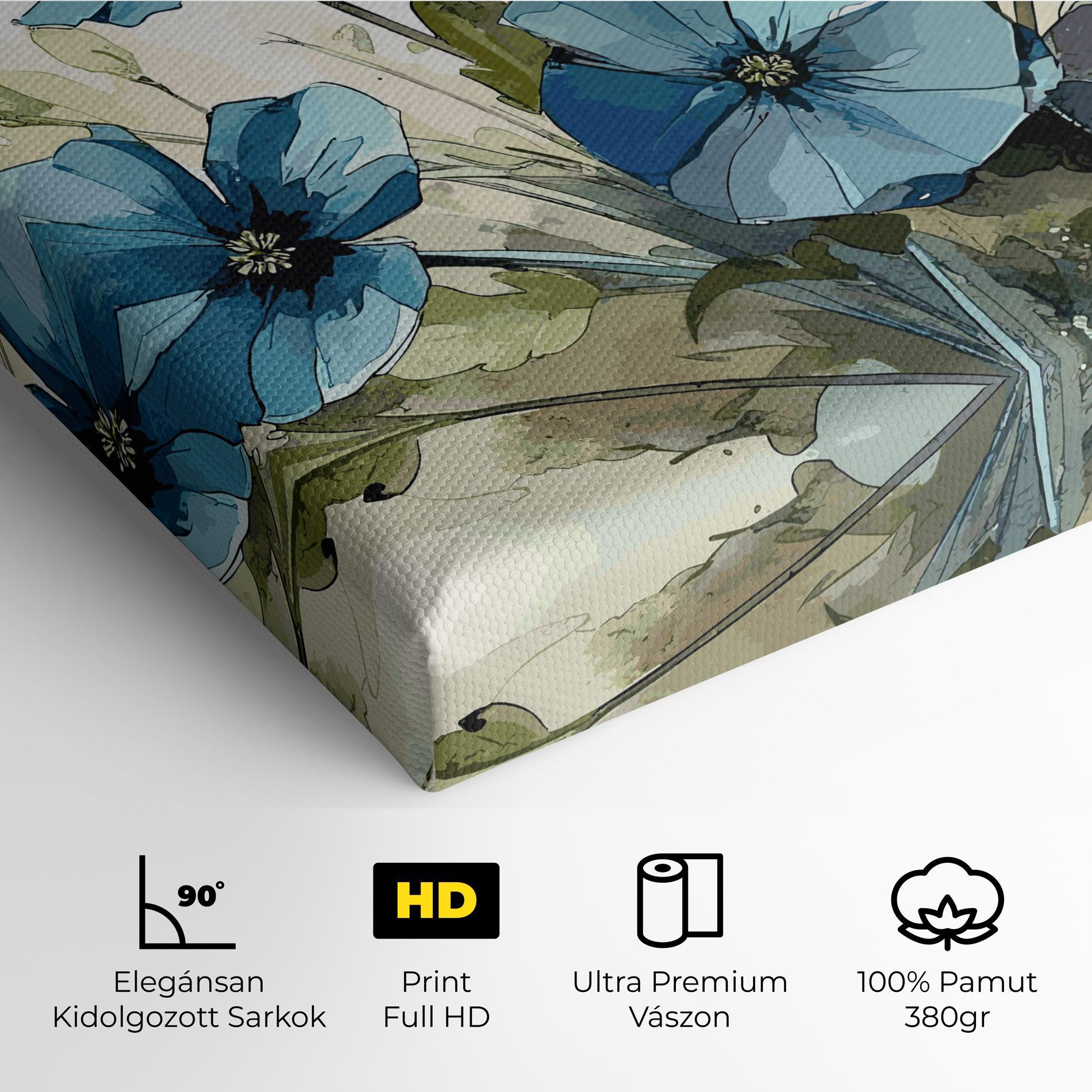 Vászonkép Blue Wild Plant mockup 4