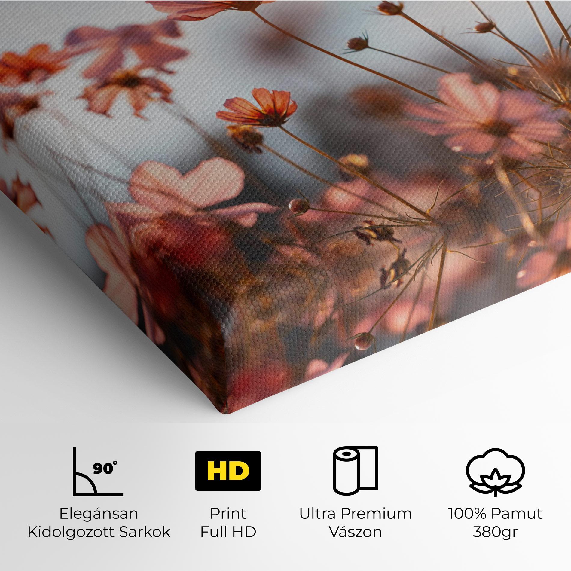 Vászonkép Cosmos Flowers Beautiful mockup 4