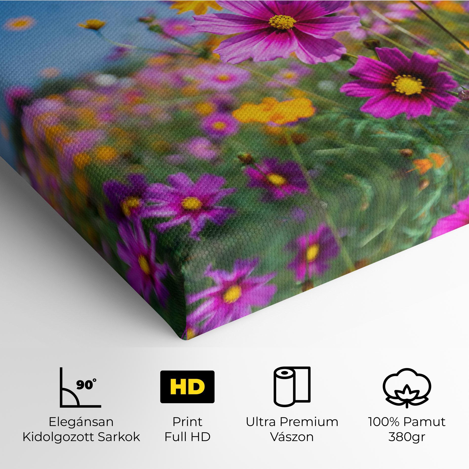 Vászonkép Cosmos Flowers Grassland mockup 4