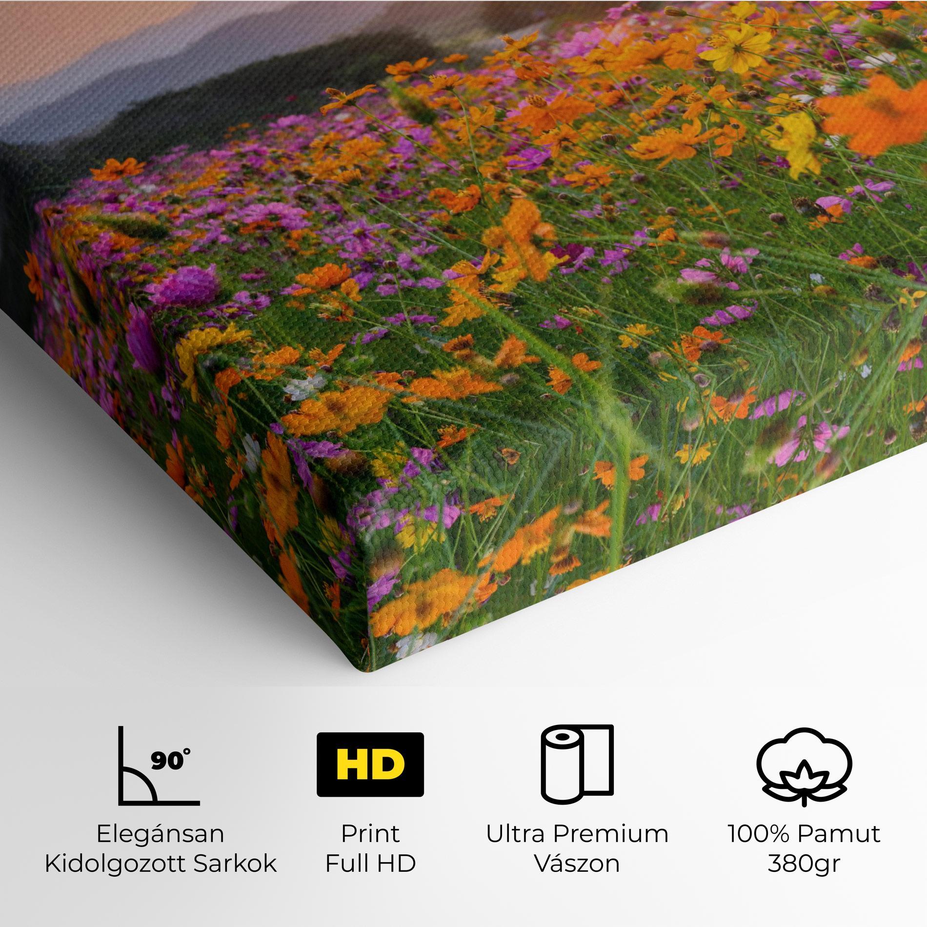 Vászonkép Sunset Mountain Flowerf mockup 4