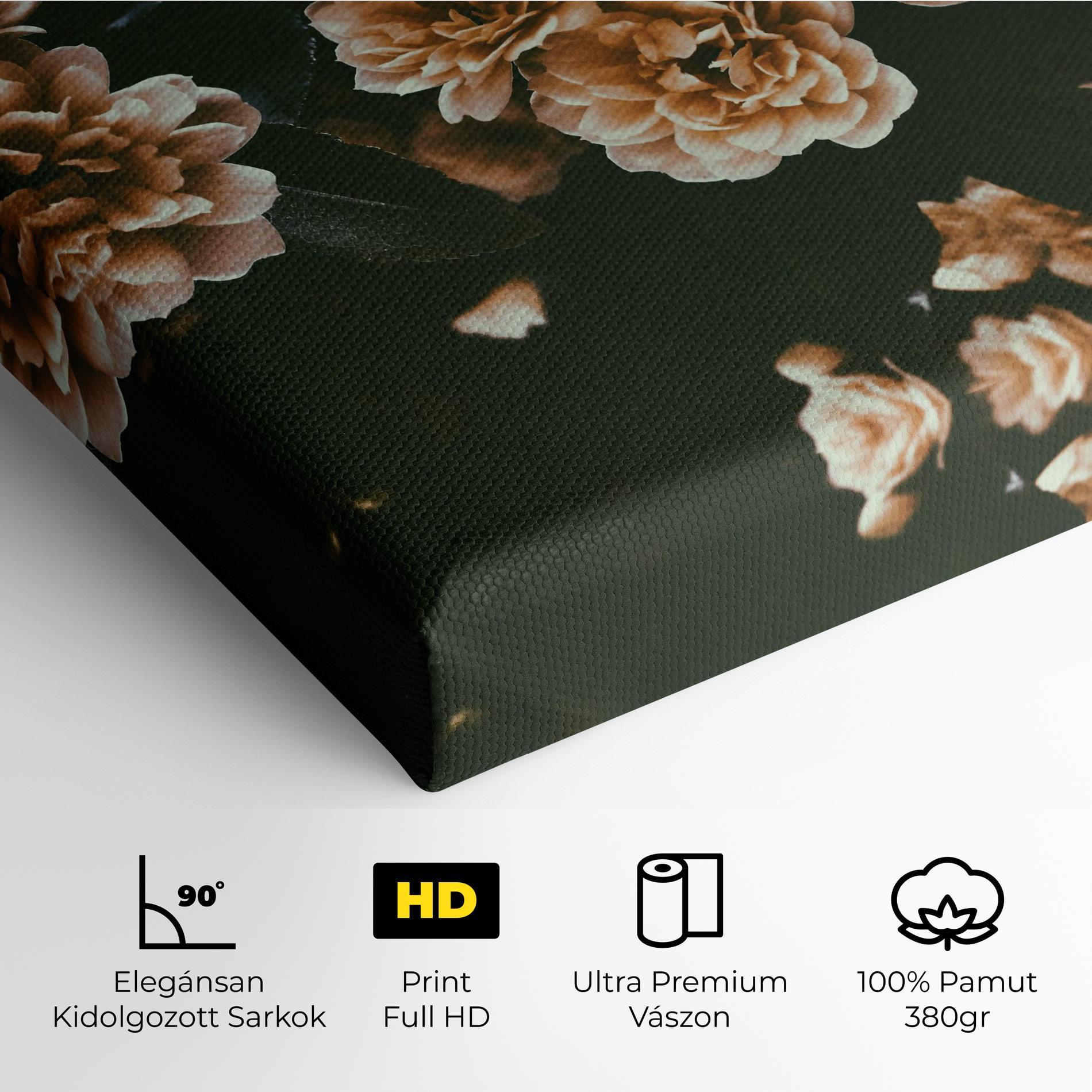 Vászonkép Wild Cream Flower mockup 4