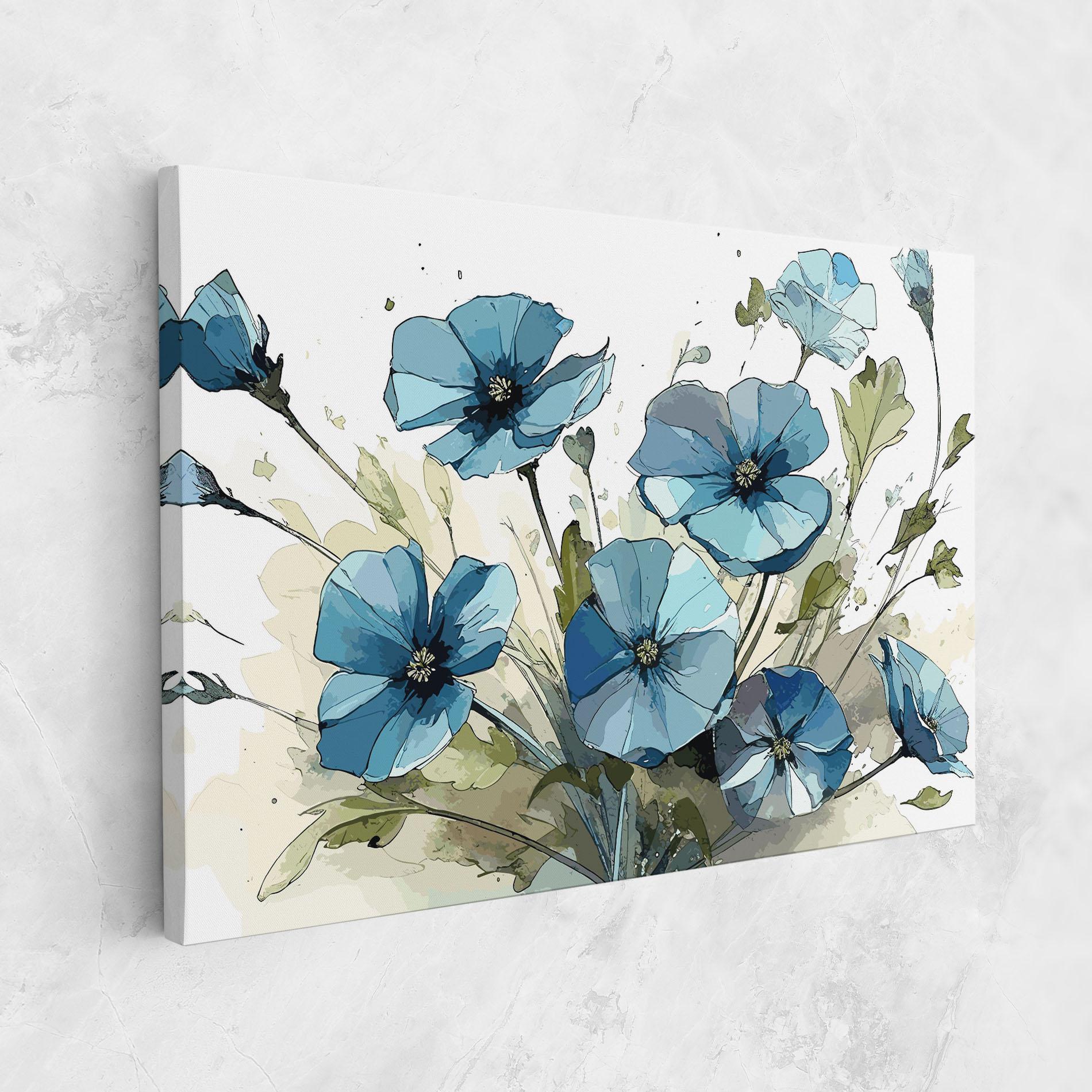 Vászonkép Blue Wild Plant mockup 1