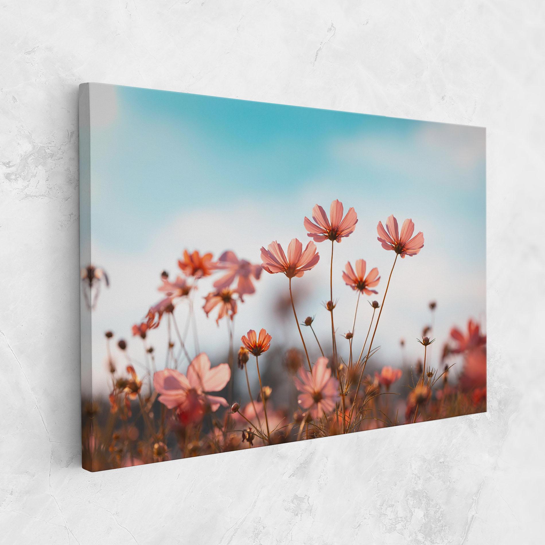 Vászonkép Cosmos Flowers Beautiful mockup 1