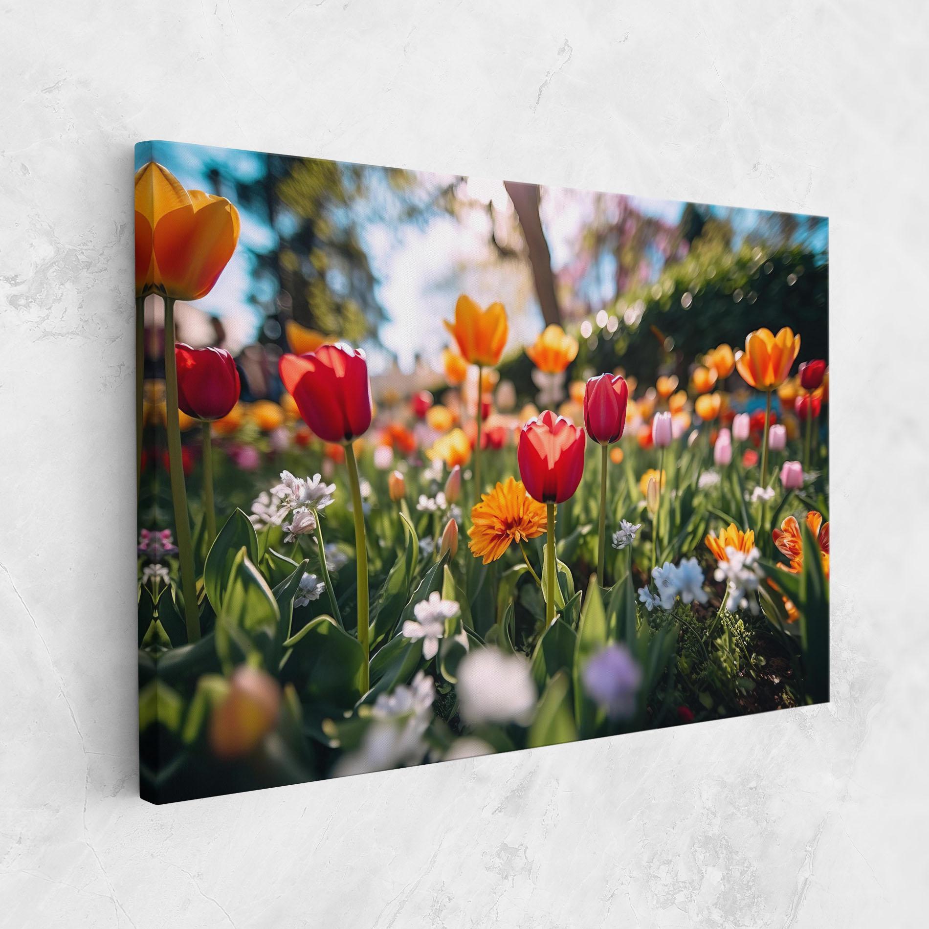 Vászonkép Garden Tulips Mix mockup 1