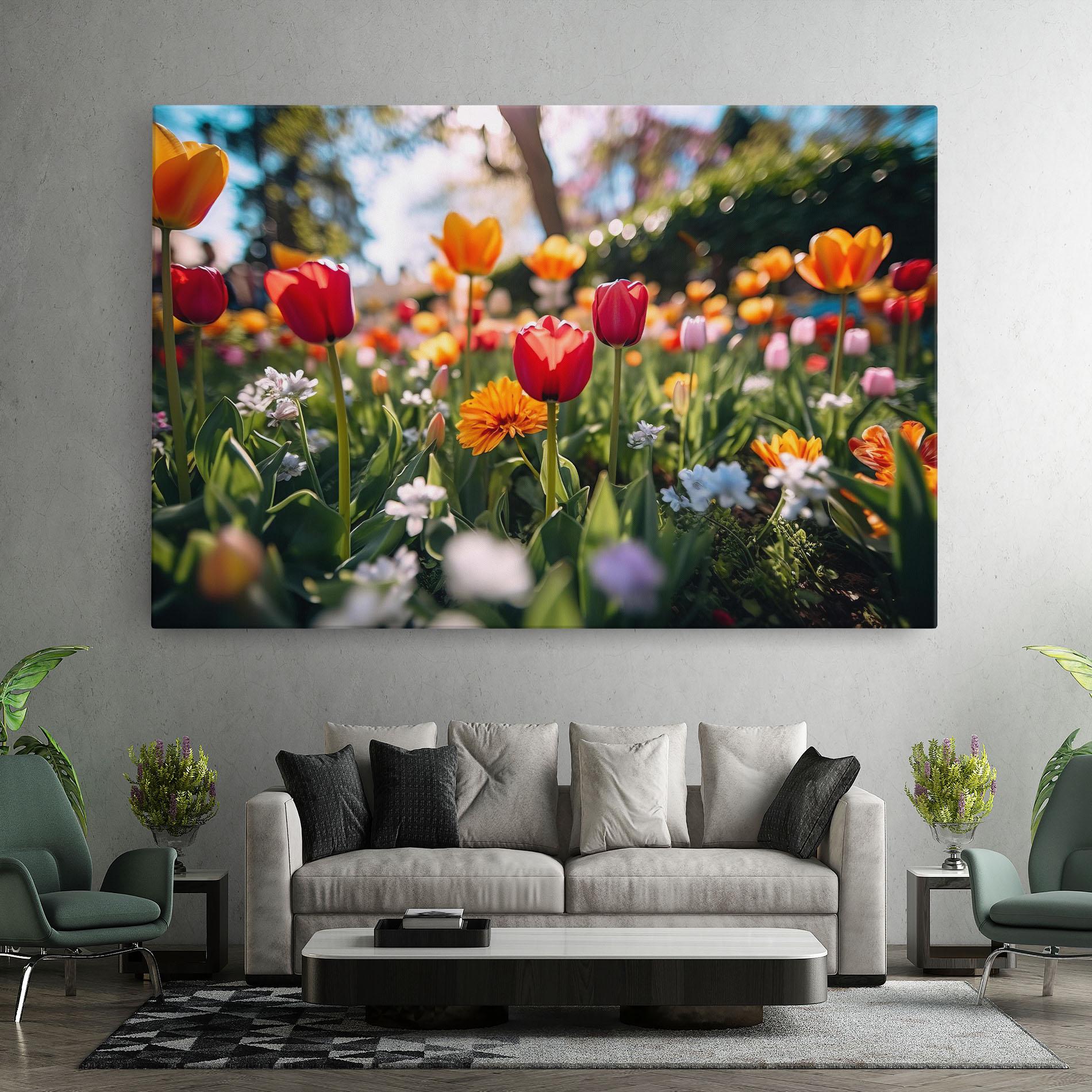 Vászonkép Garden Tulips Mix mockup 7