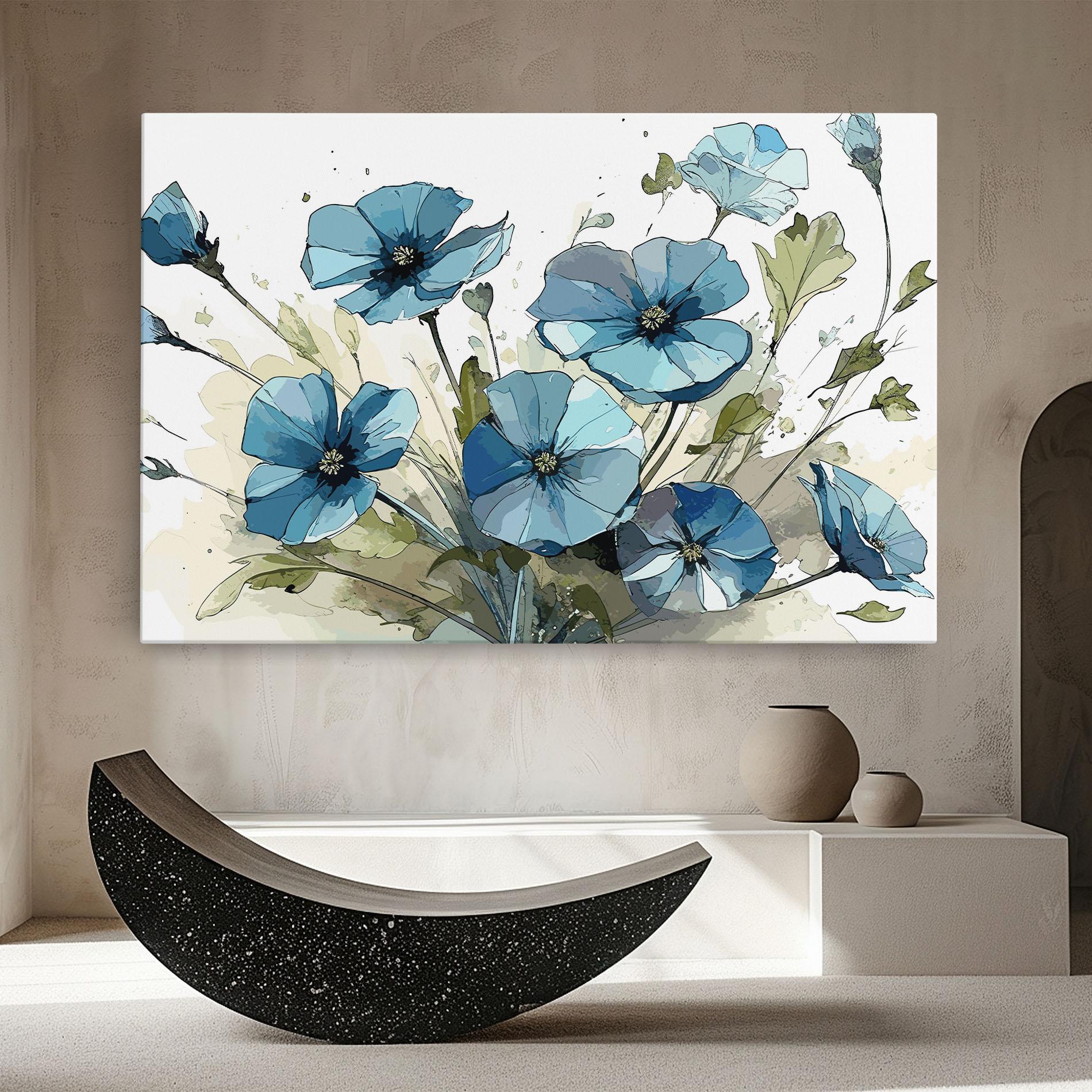 Vászonkép Blue Wild Plant mockup 8