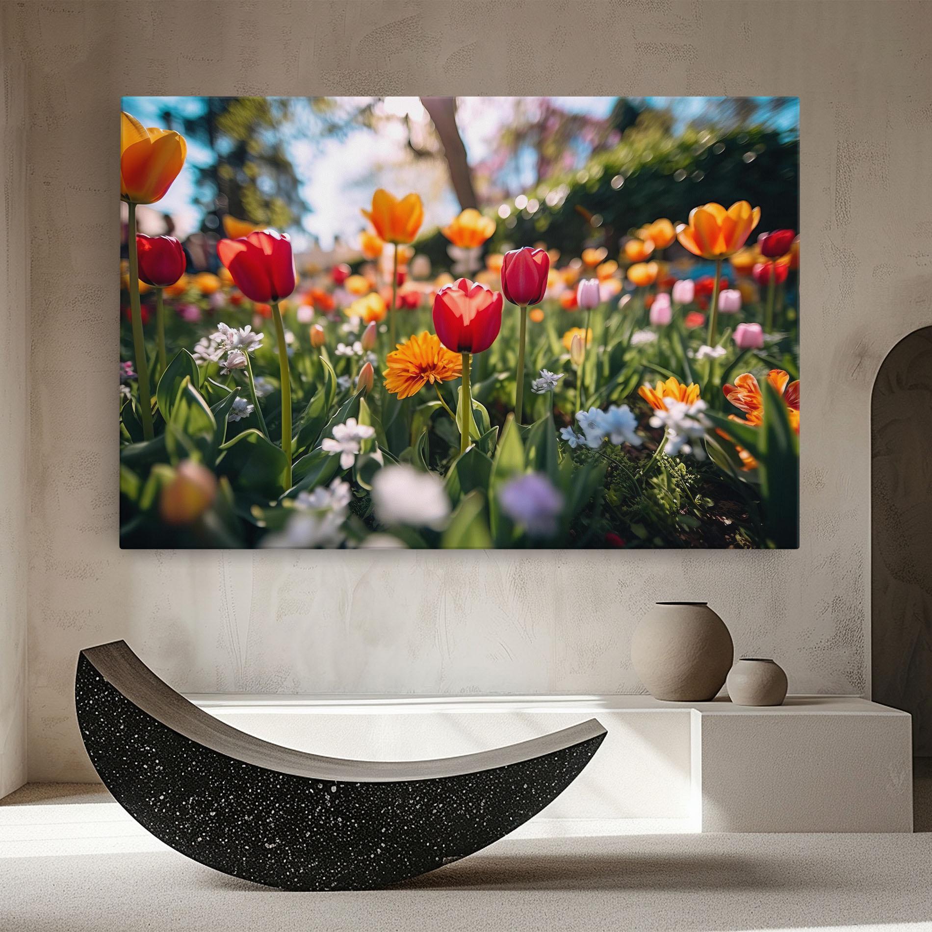 Vászonkép Garden Tulips Mix mockup 8