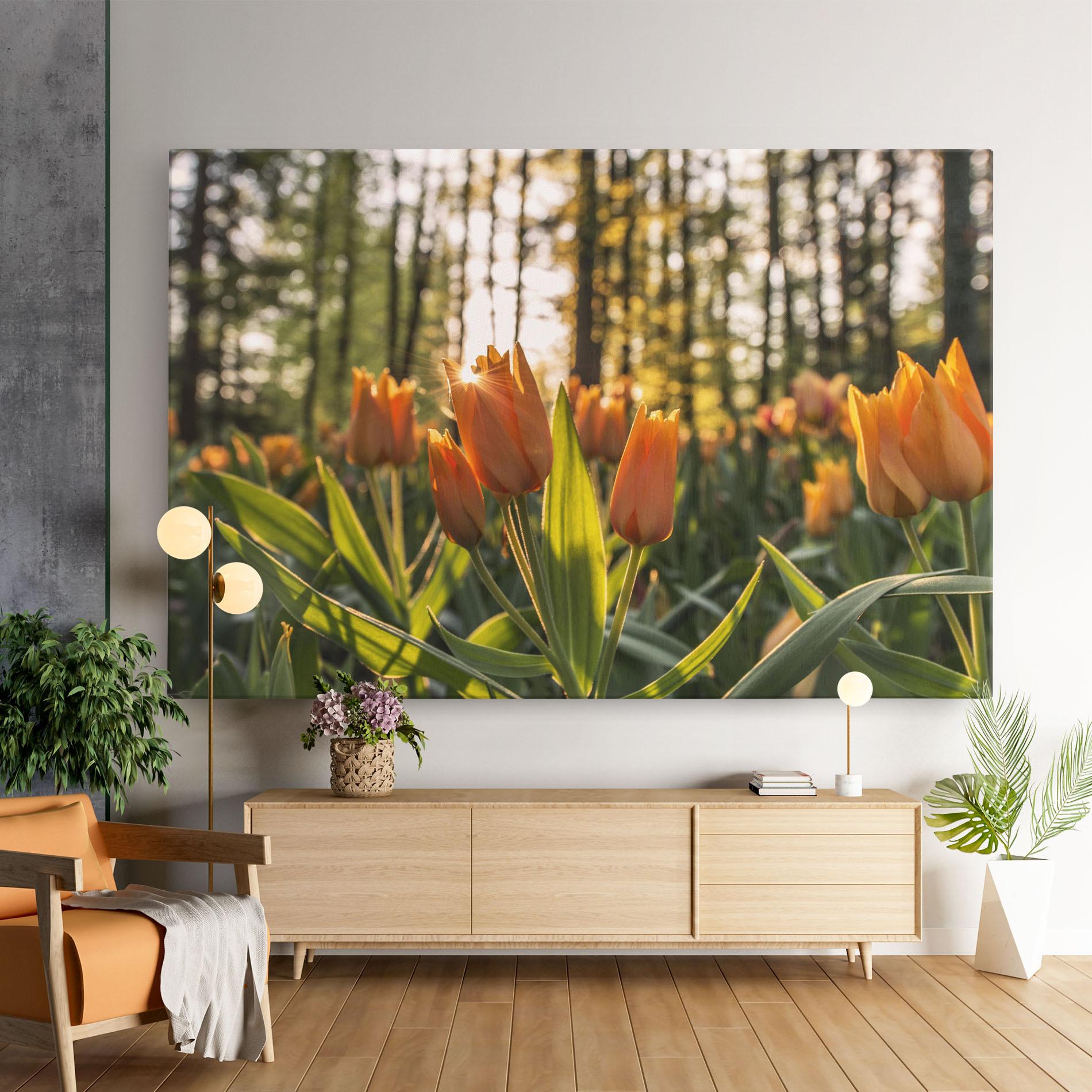 Vászonkép Forest Tulips mockup 9