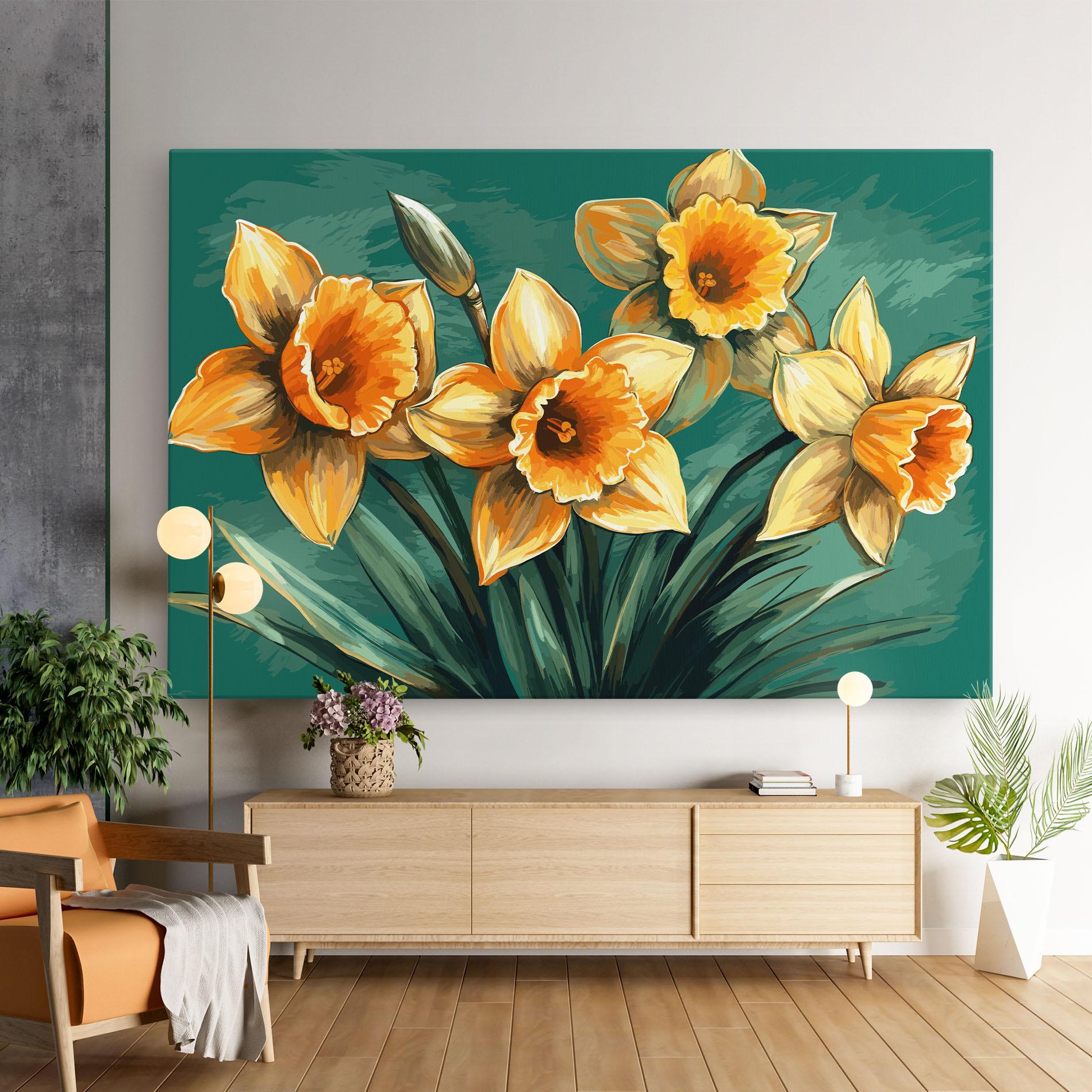 Vászonkép Yellow Wild Flower mockup 9