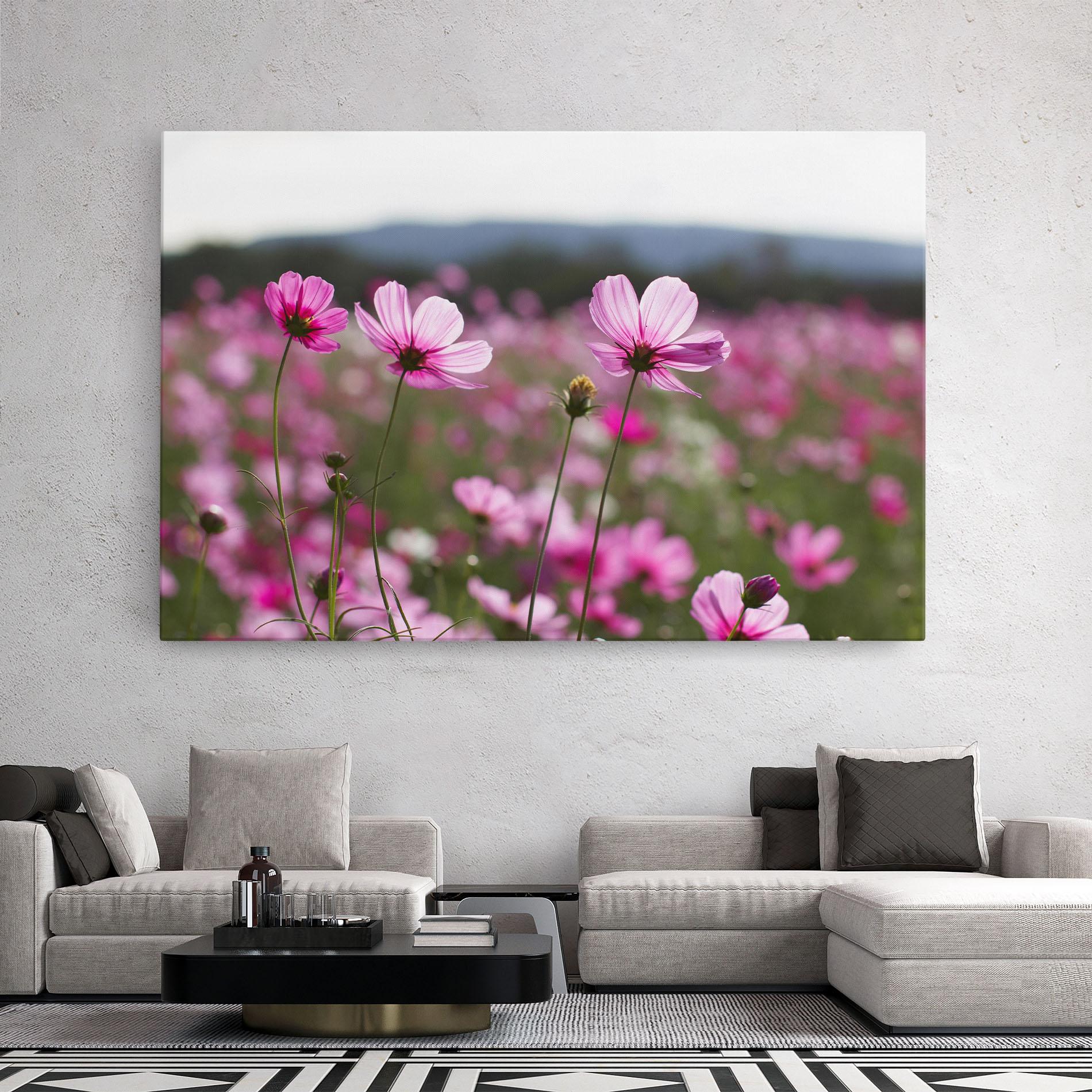Vászonkép Cosmos Flower mockup 2