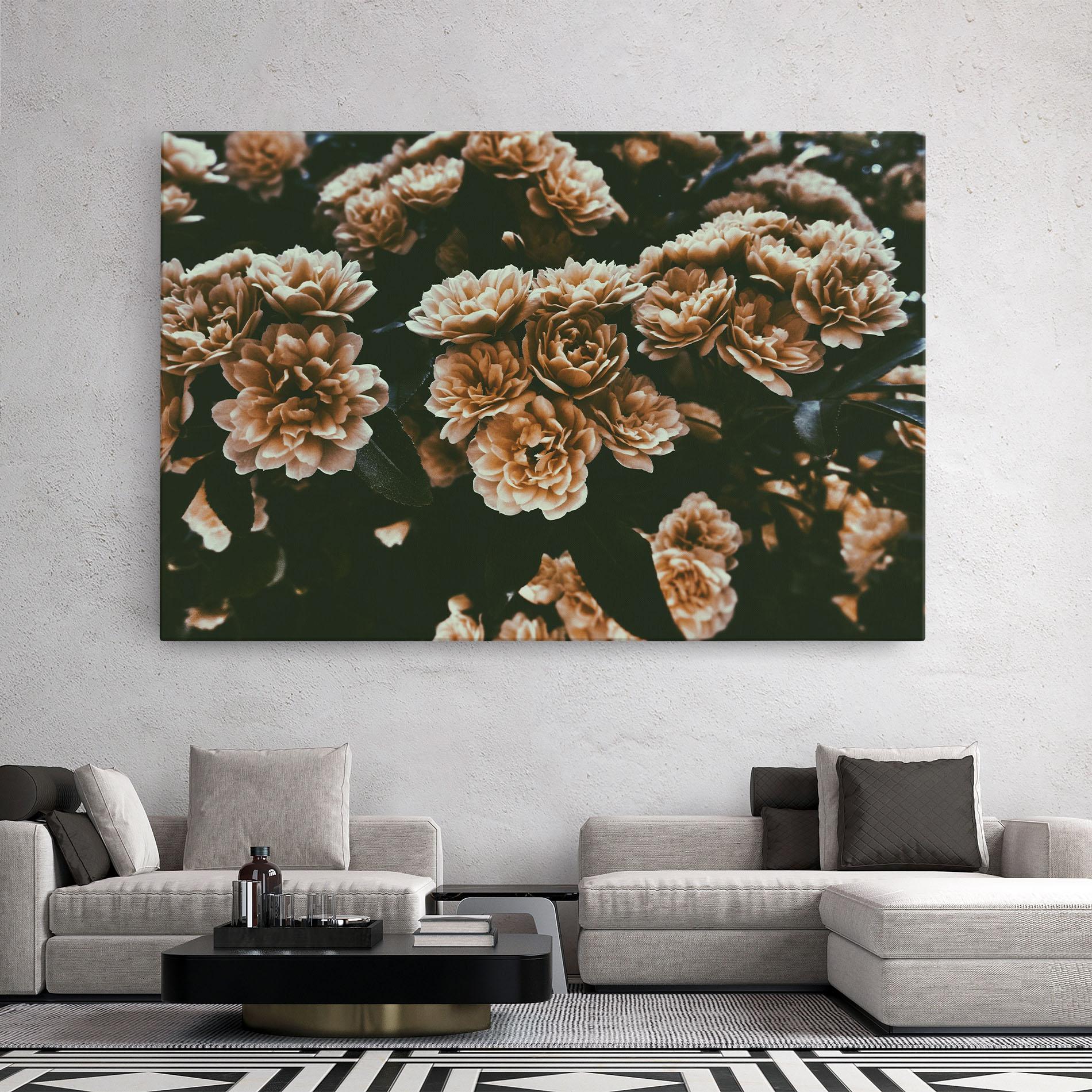 Vászonkép Wild Cream Flower mockup 2