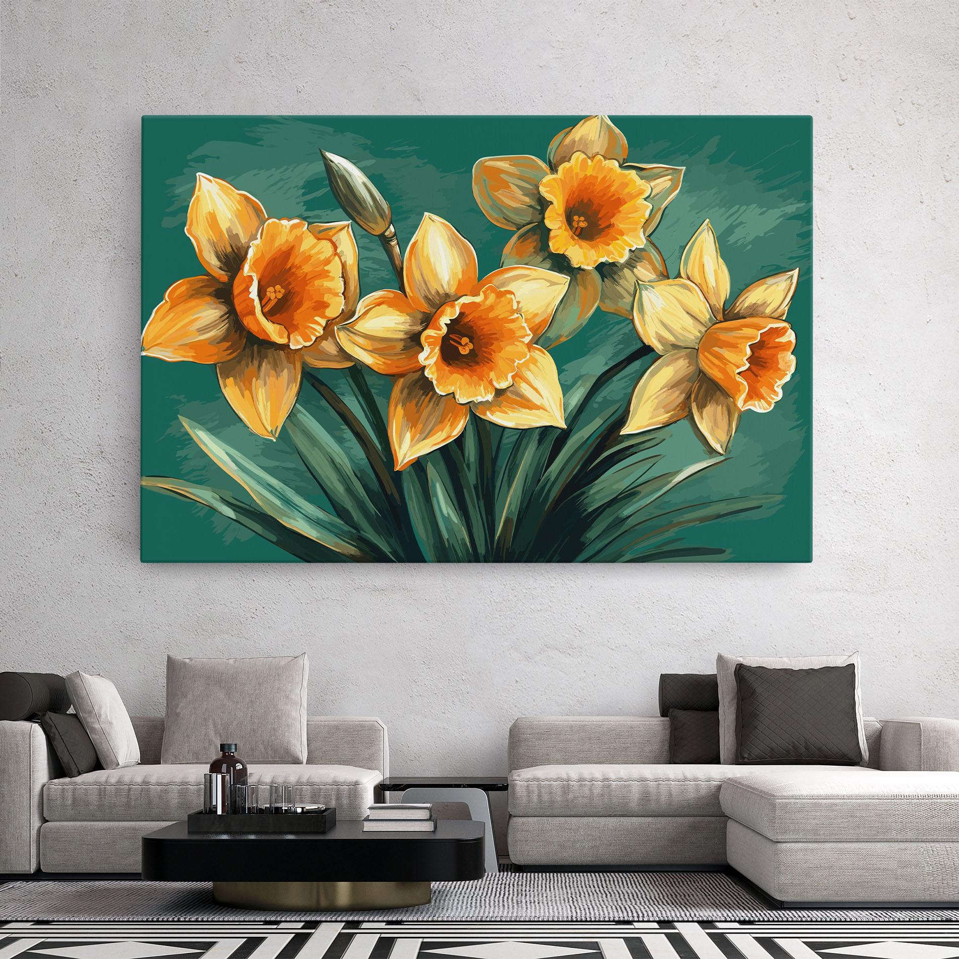 Vászonkép Yellow Wild Flower mockup 2