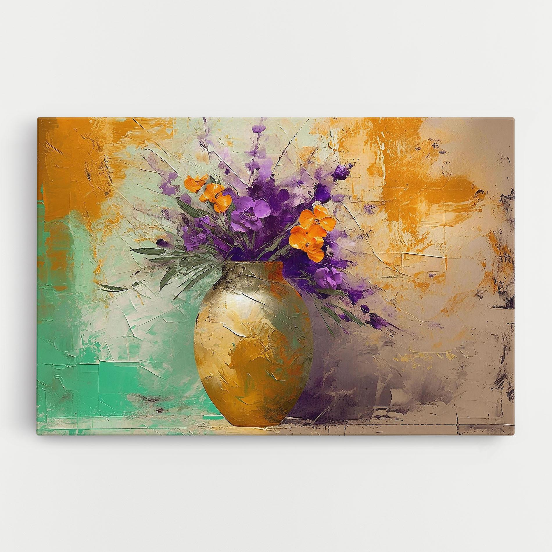 Vászonkép Purple Orange Plant Vase mockup 0