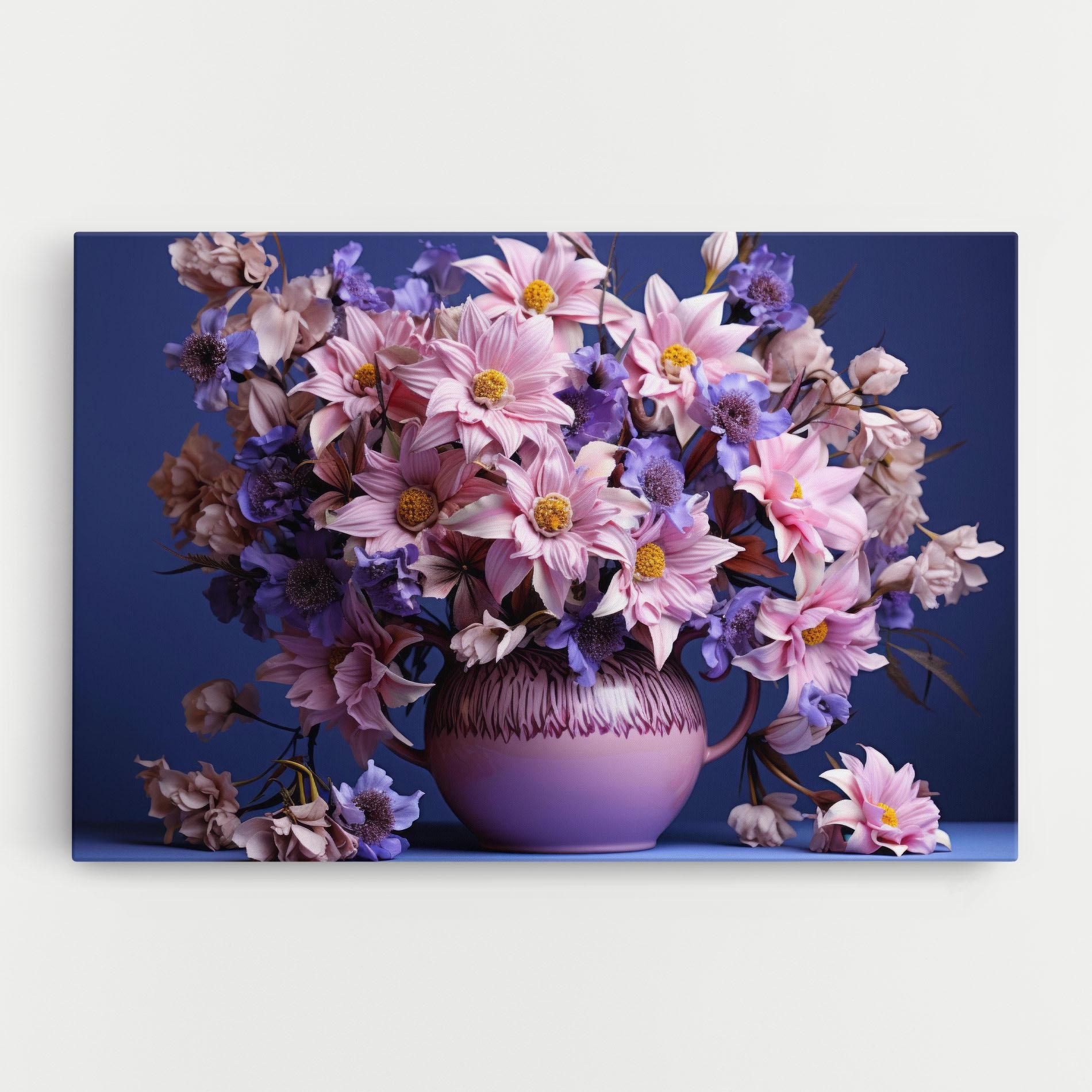 Vászonkép Purple Vase Flowers mockup 0