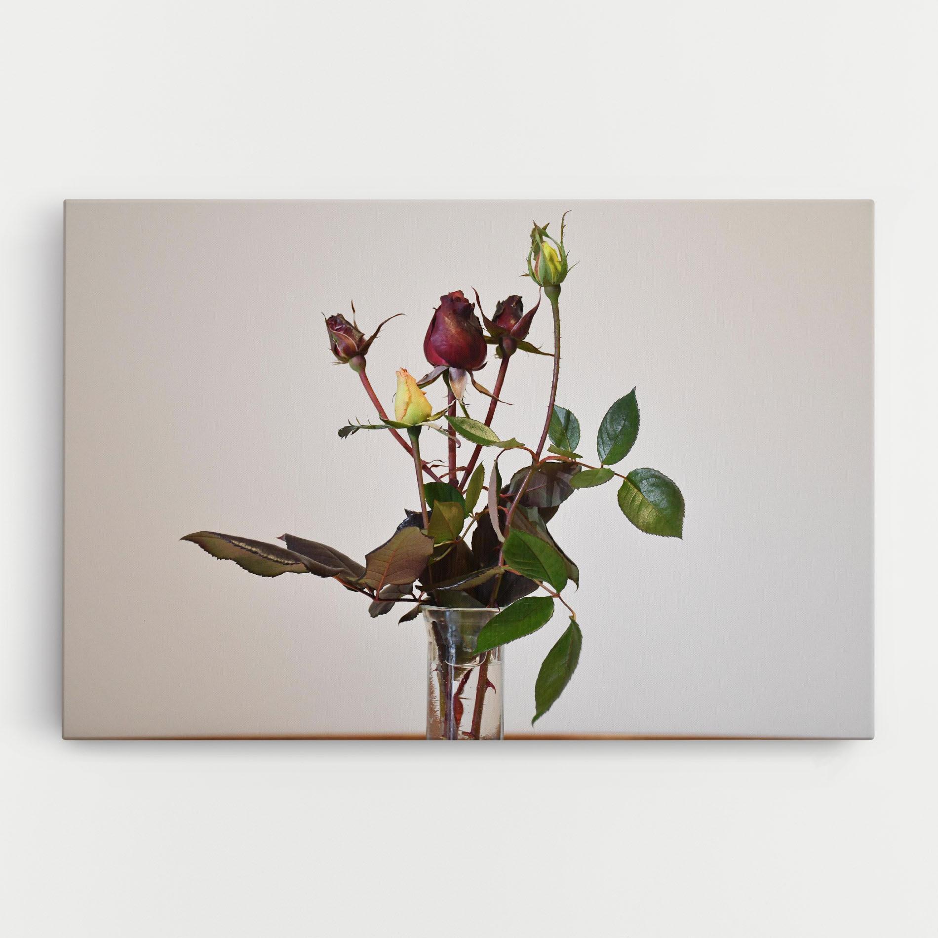 Vászonkép Roses Vase mockup 0