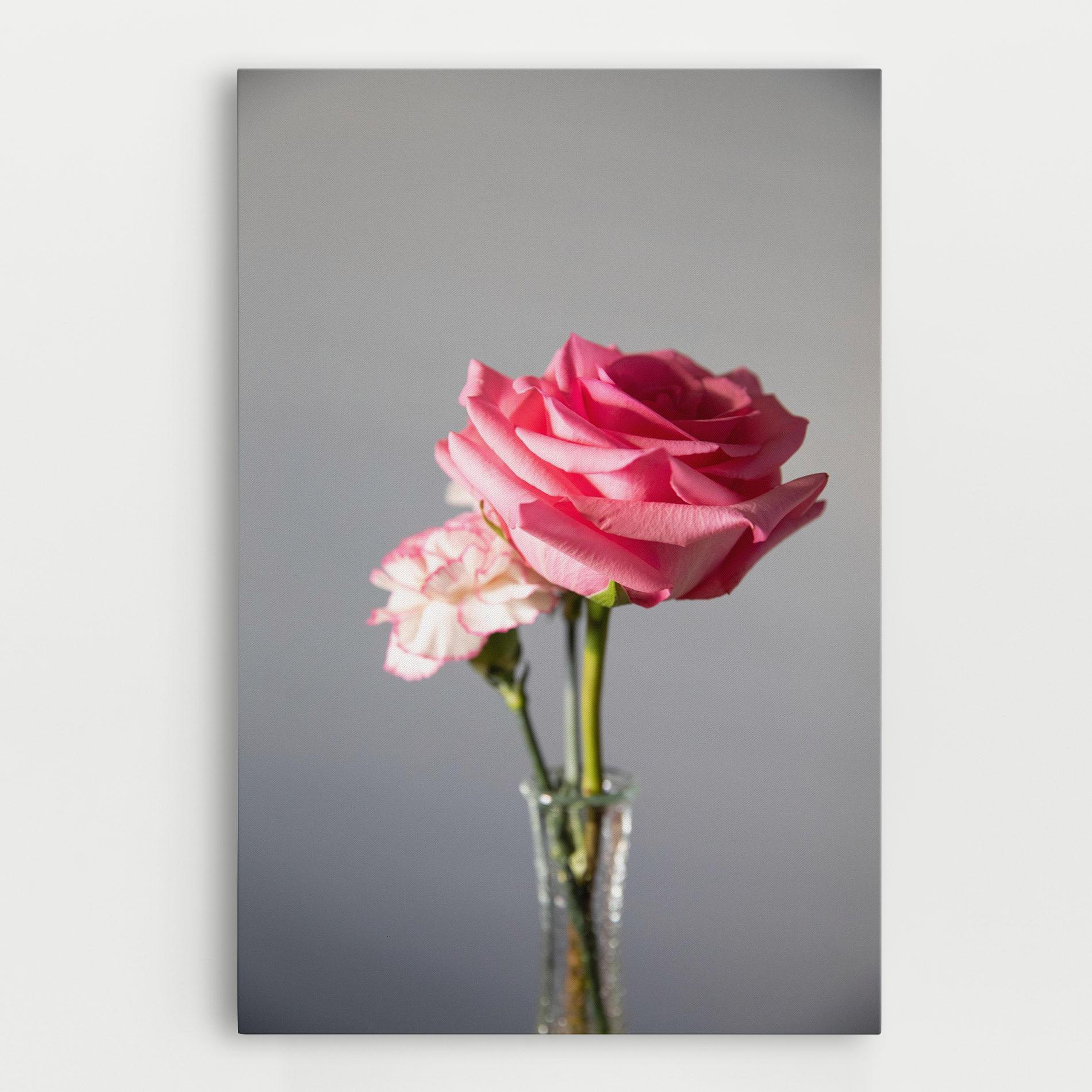 Vászonkép Big Pink Rose Vase mockup 0