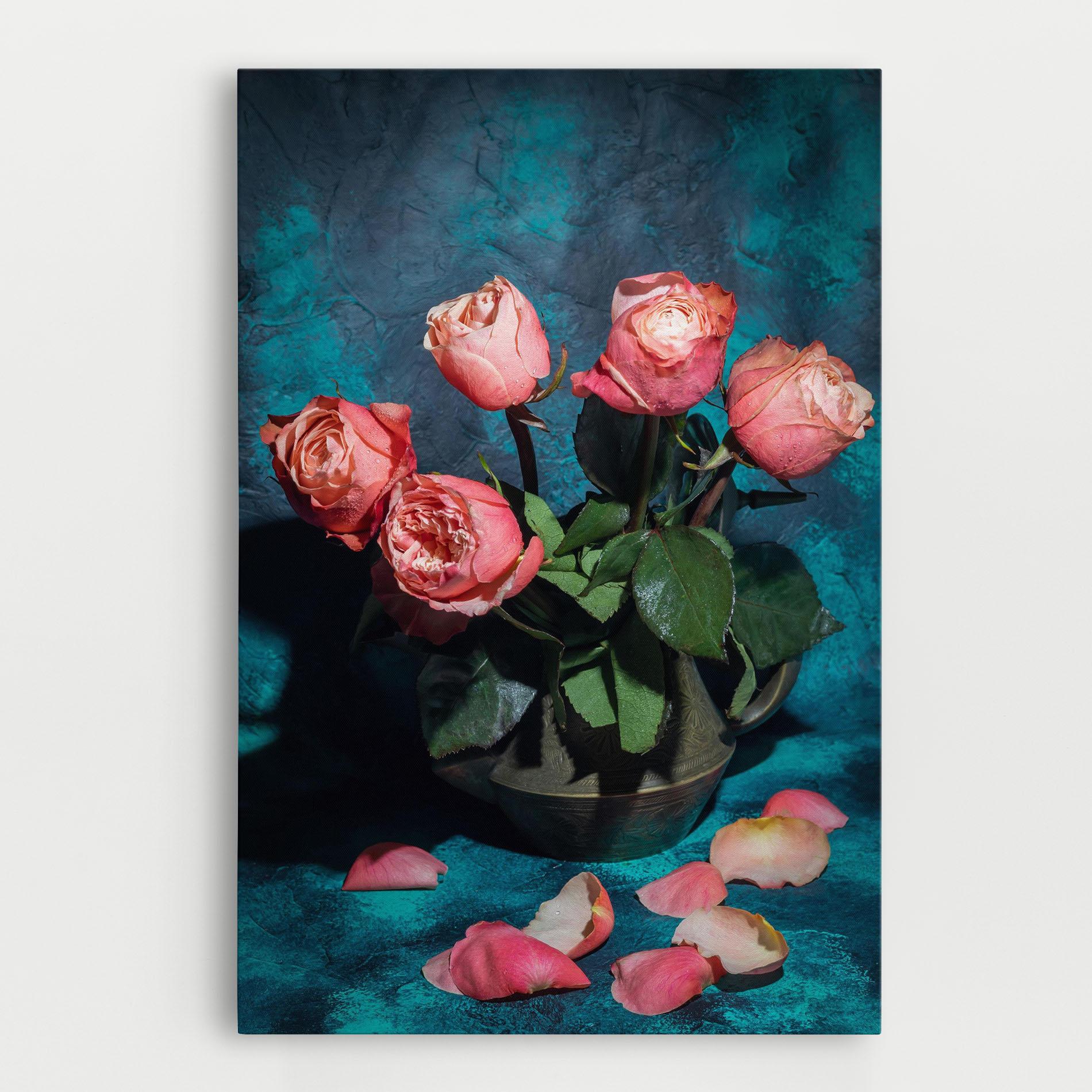 Vászonkép Bouquet Roses Vase mockup 0