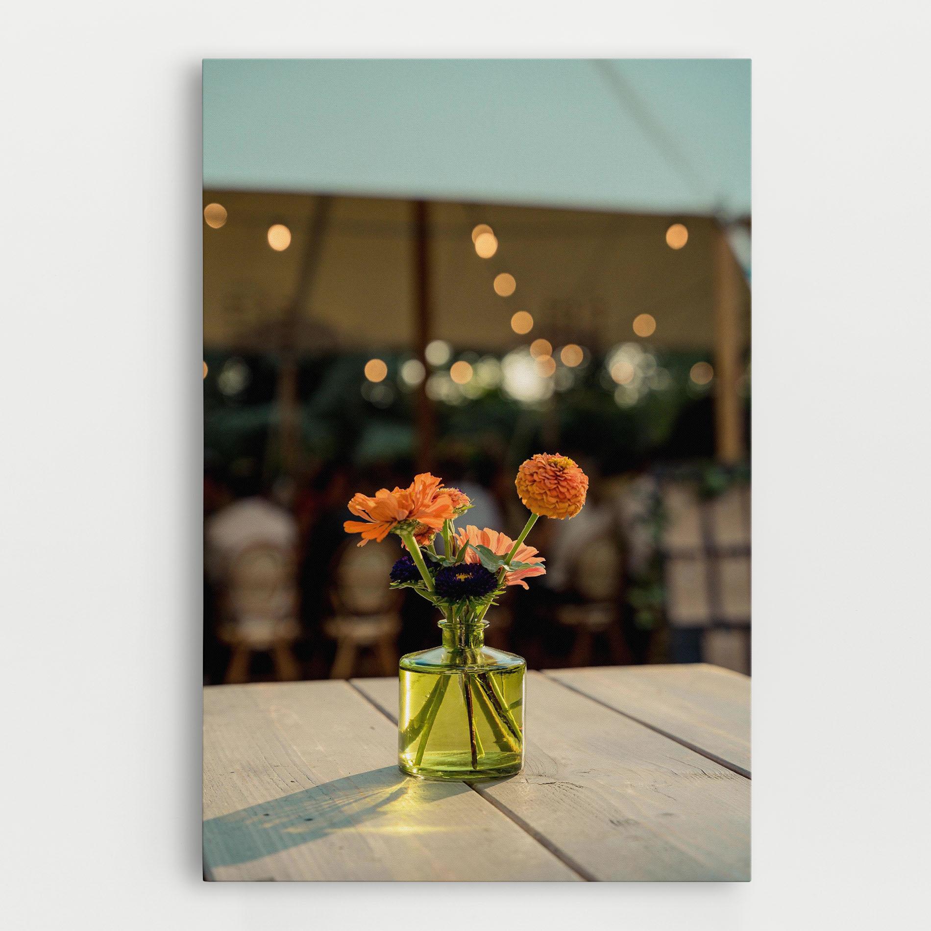 Vászonkép Orange Flowers Vase mockup 0