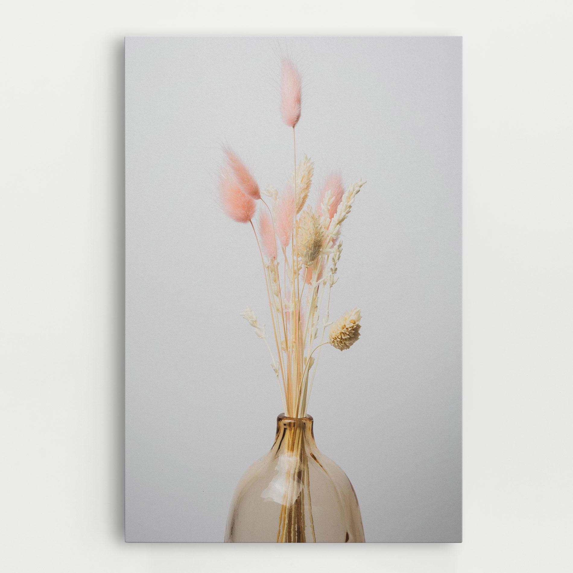 Vászonkép Pink Cream Flower Vase mockup 0