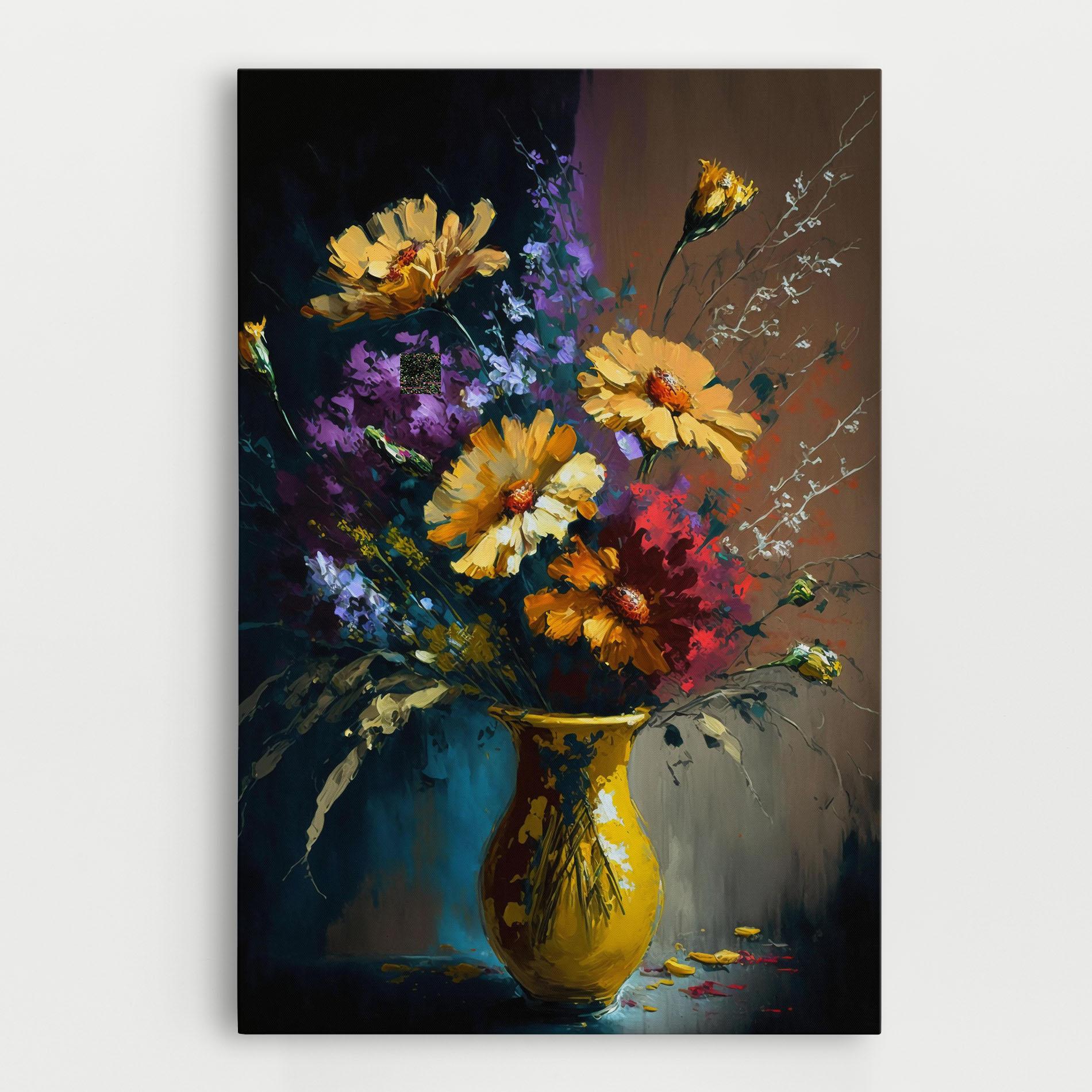 Vászonkép Yellow Art Vase mockup 0