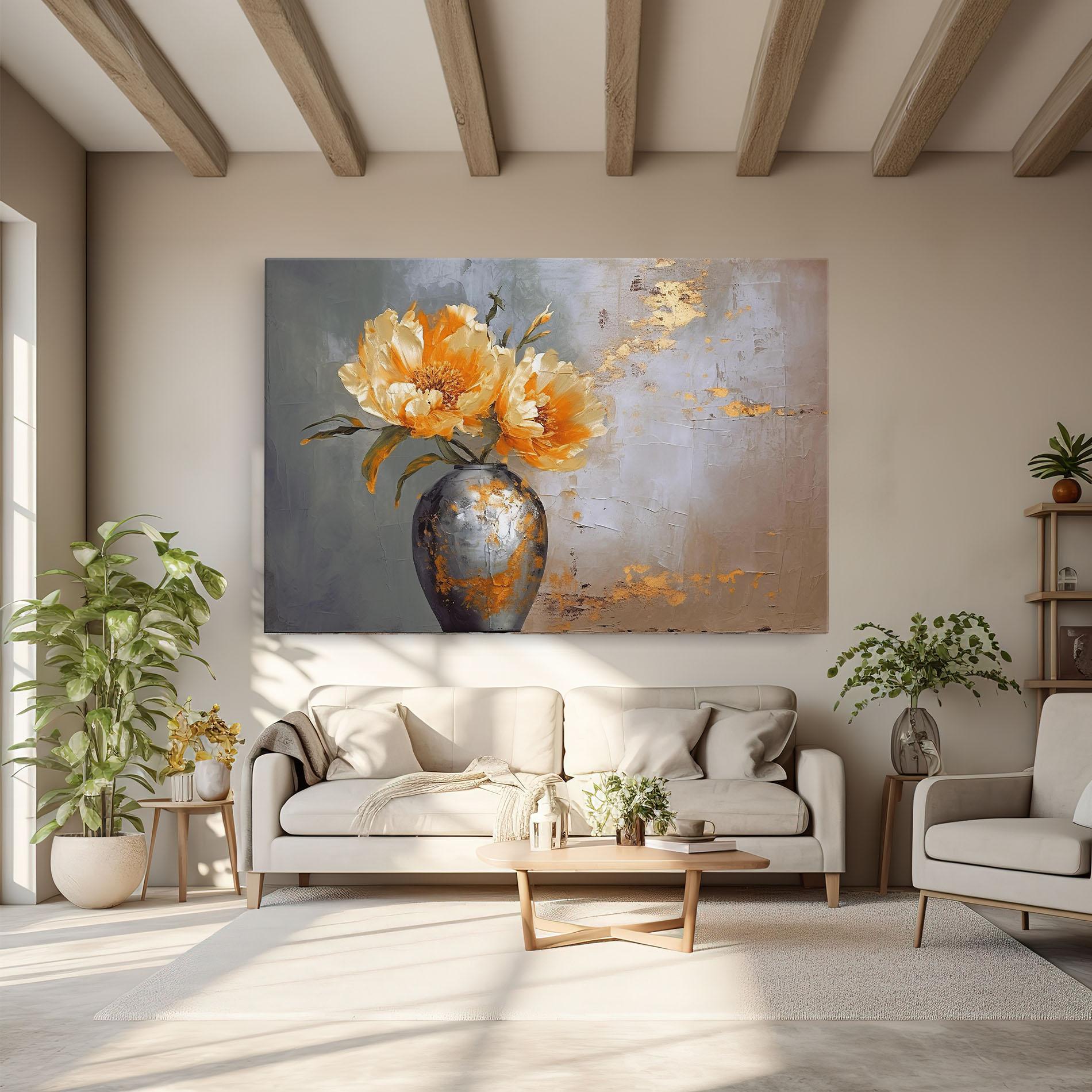 Vászonkép Grey Painting Vase mockup 6