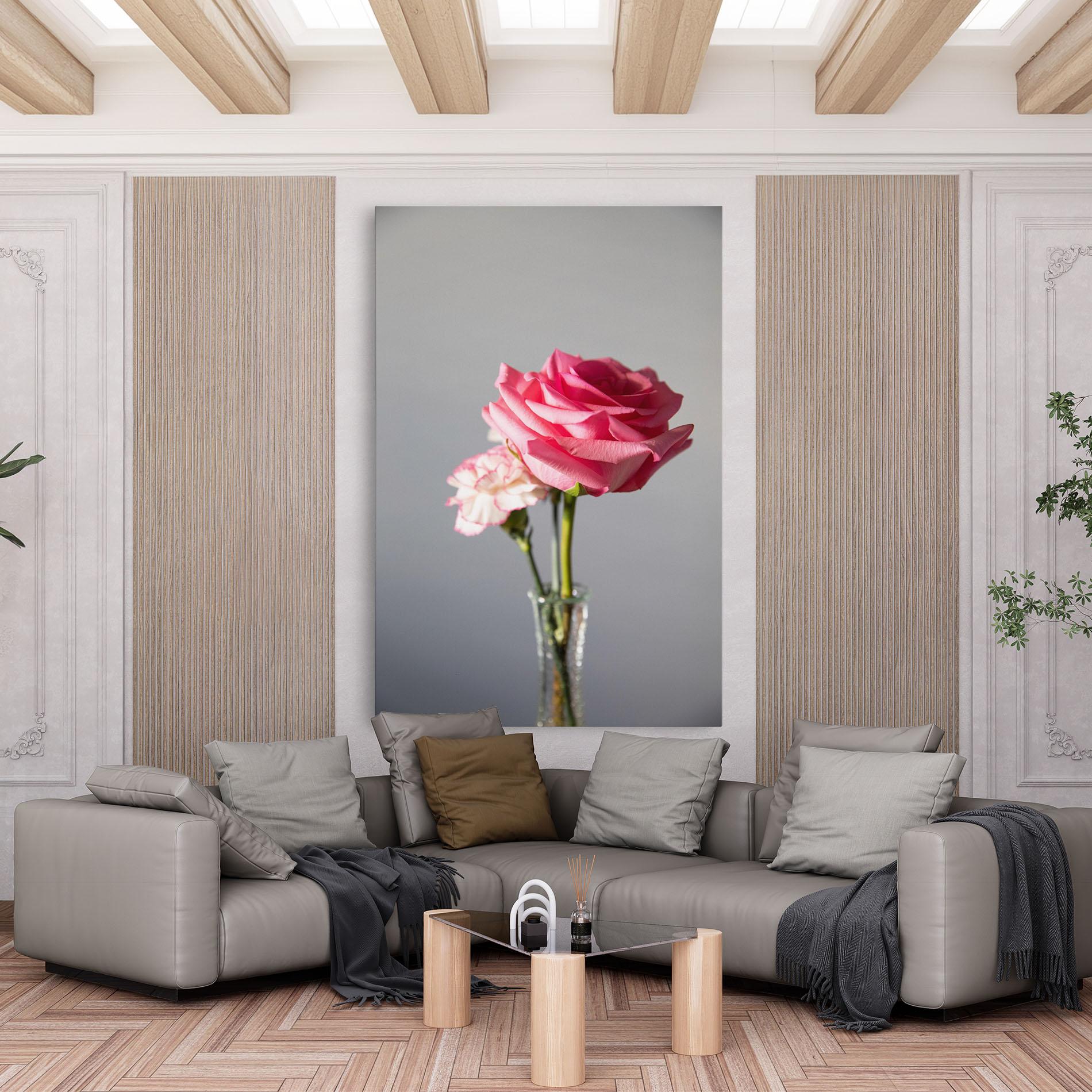 Vászonkép Big Pink Rose Vase mockup 6