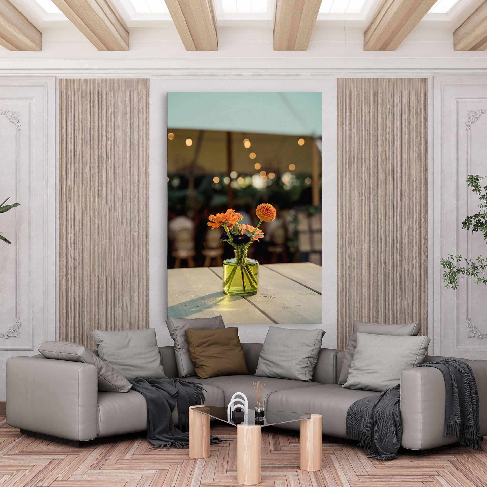 Vászonkép Orange Flowers Vase mockup 6