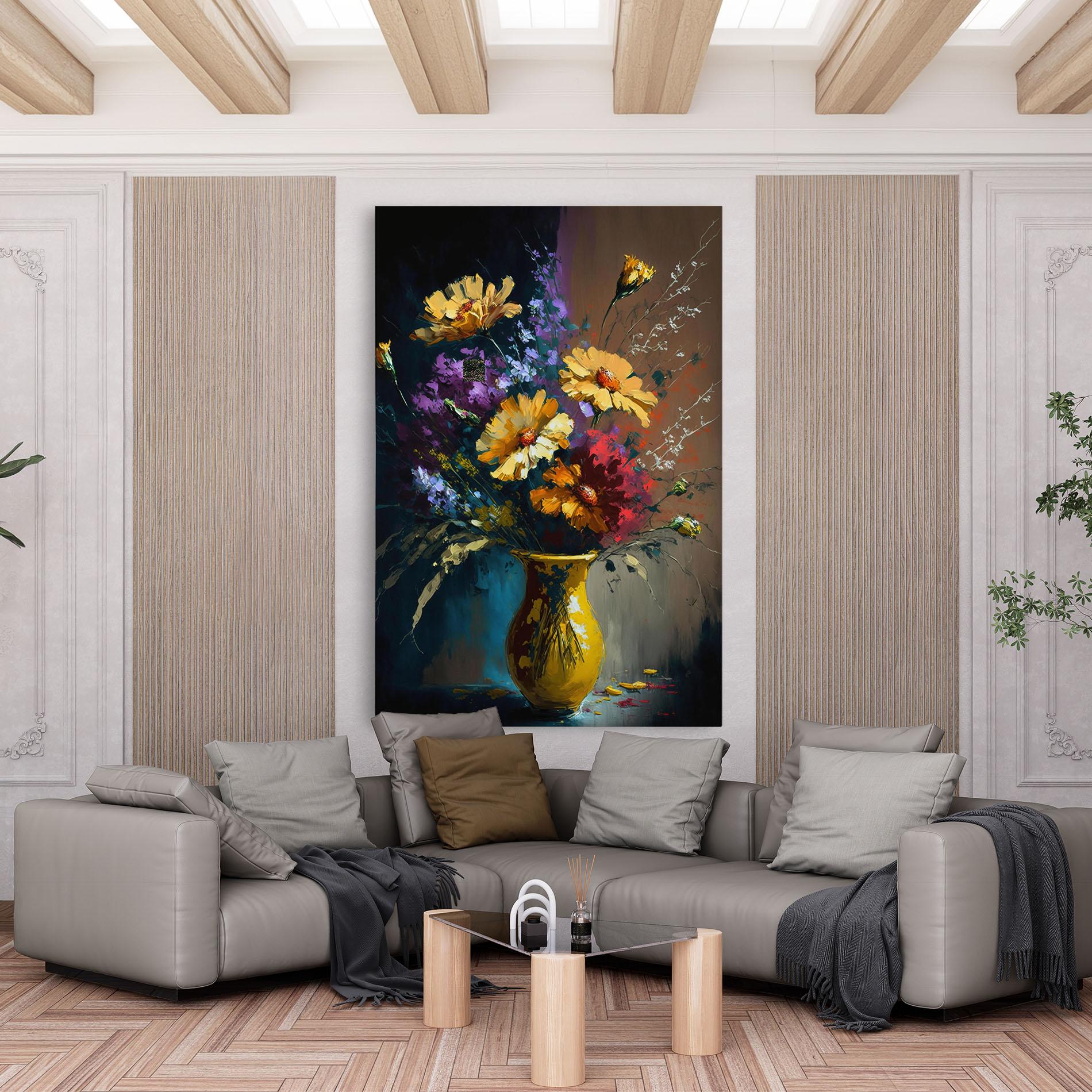 Vászonkép Yellow Art Vase mockup 6