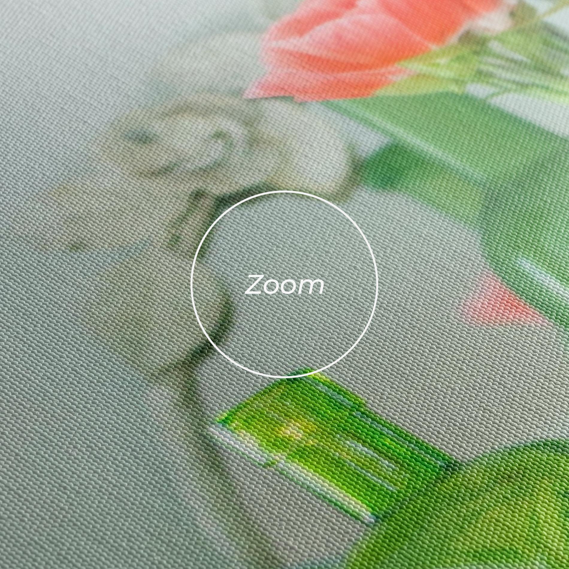 Vászonkép Green Vase Flowers mockup 3