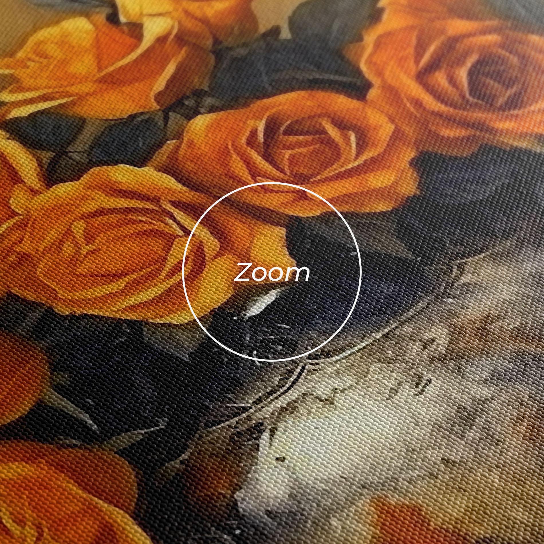 Vászonkép Orange Rose Vase mockup 3