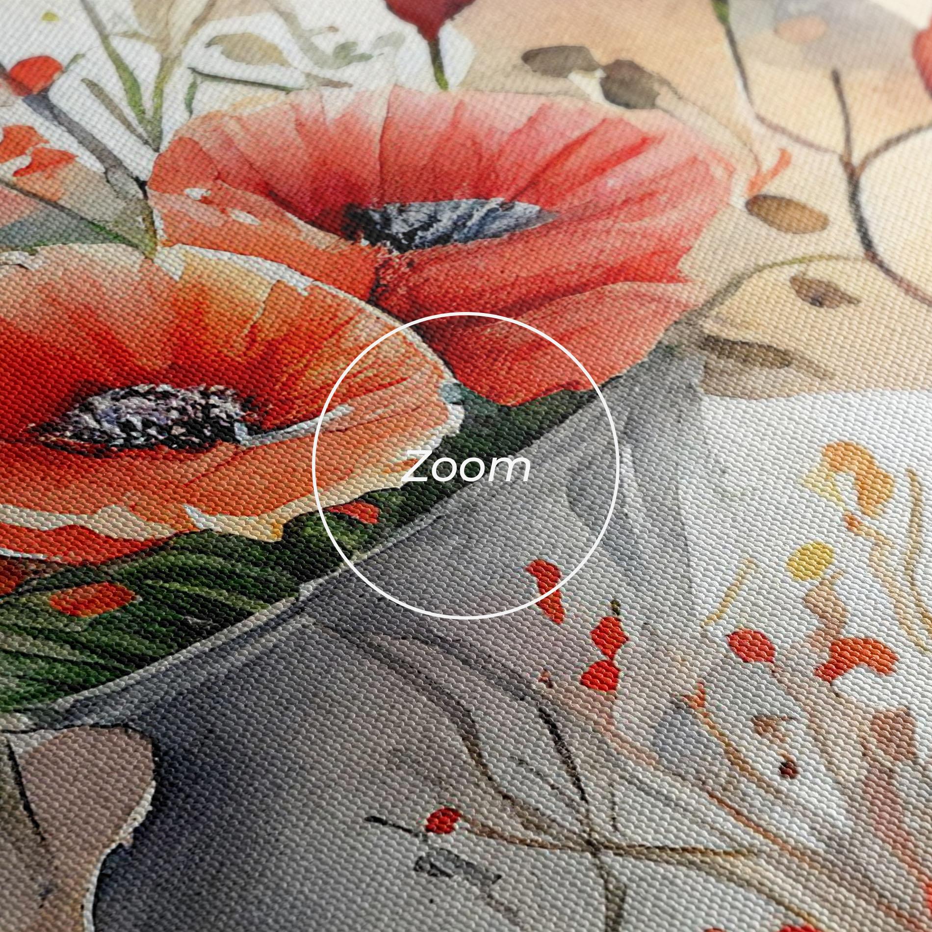 Vászonkép Poppies Vase mockup 3