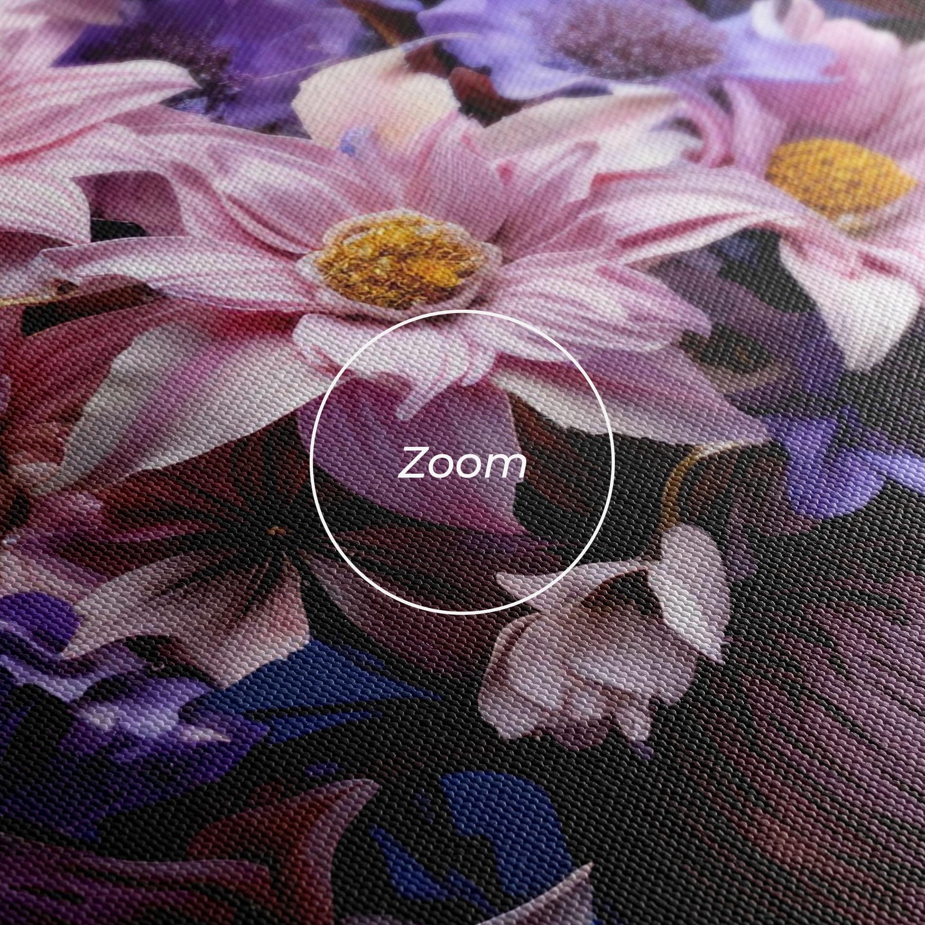 Vászonkép Purple Vase Flowers mockup 3