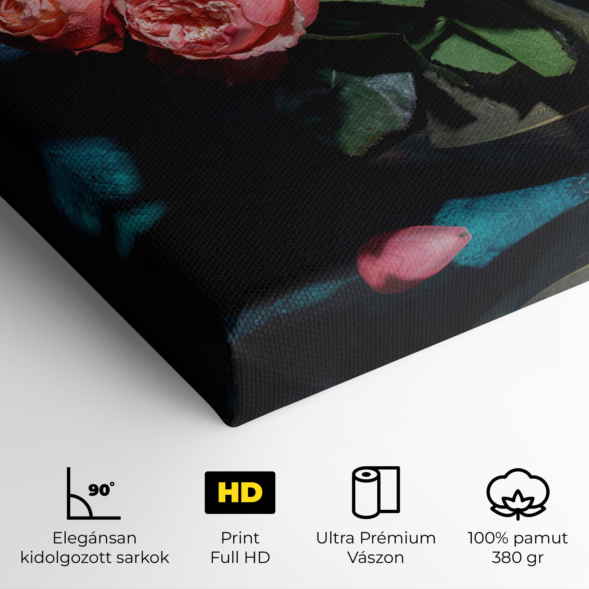 Vászonkép Bouquet Roses Vase mockup 4