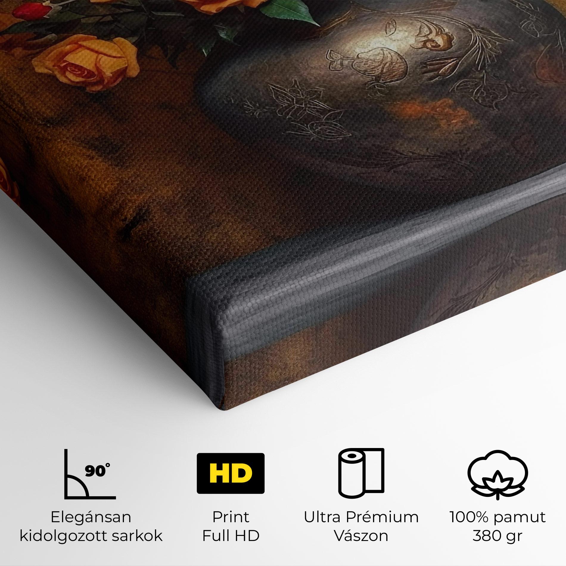 Vászonkép Orange Vintage Vase mockup 4