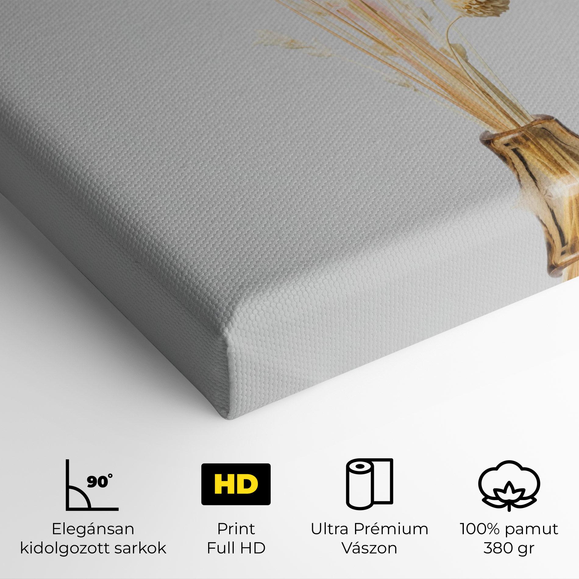 Vászonkép Pink Cream Flower Vase mockup 4