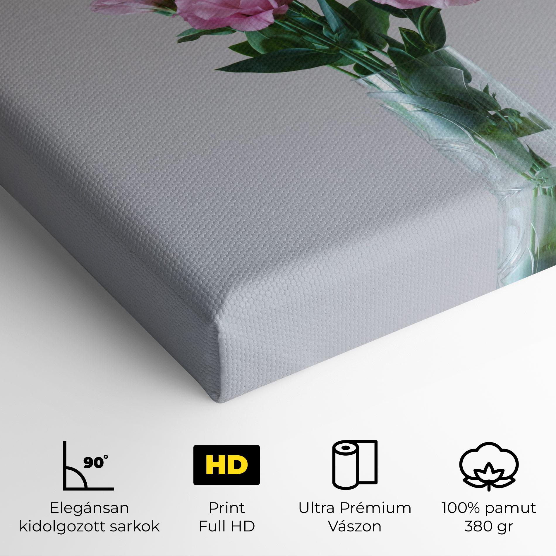 Vászonkép Pretty Pink Flower Vase mockup 4