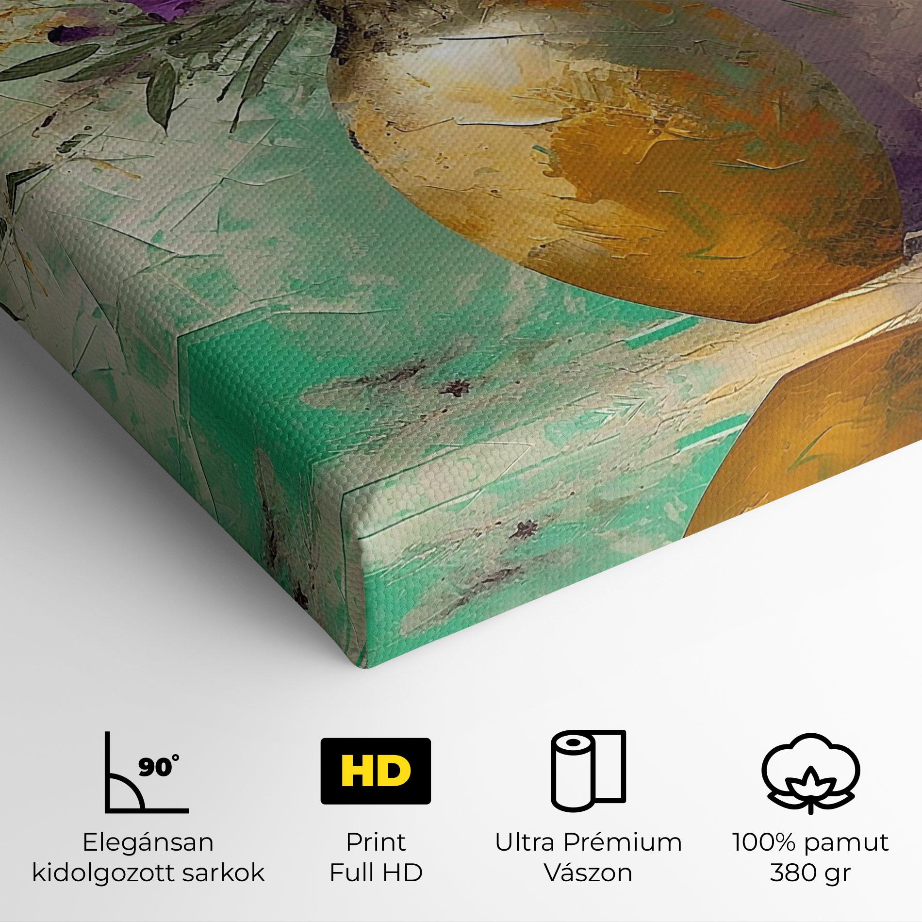 Vászonkép Purple Orange Plant Vase mockup 4