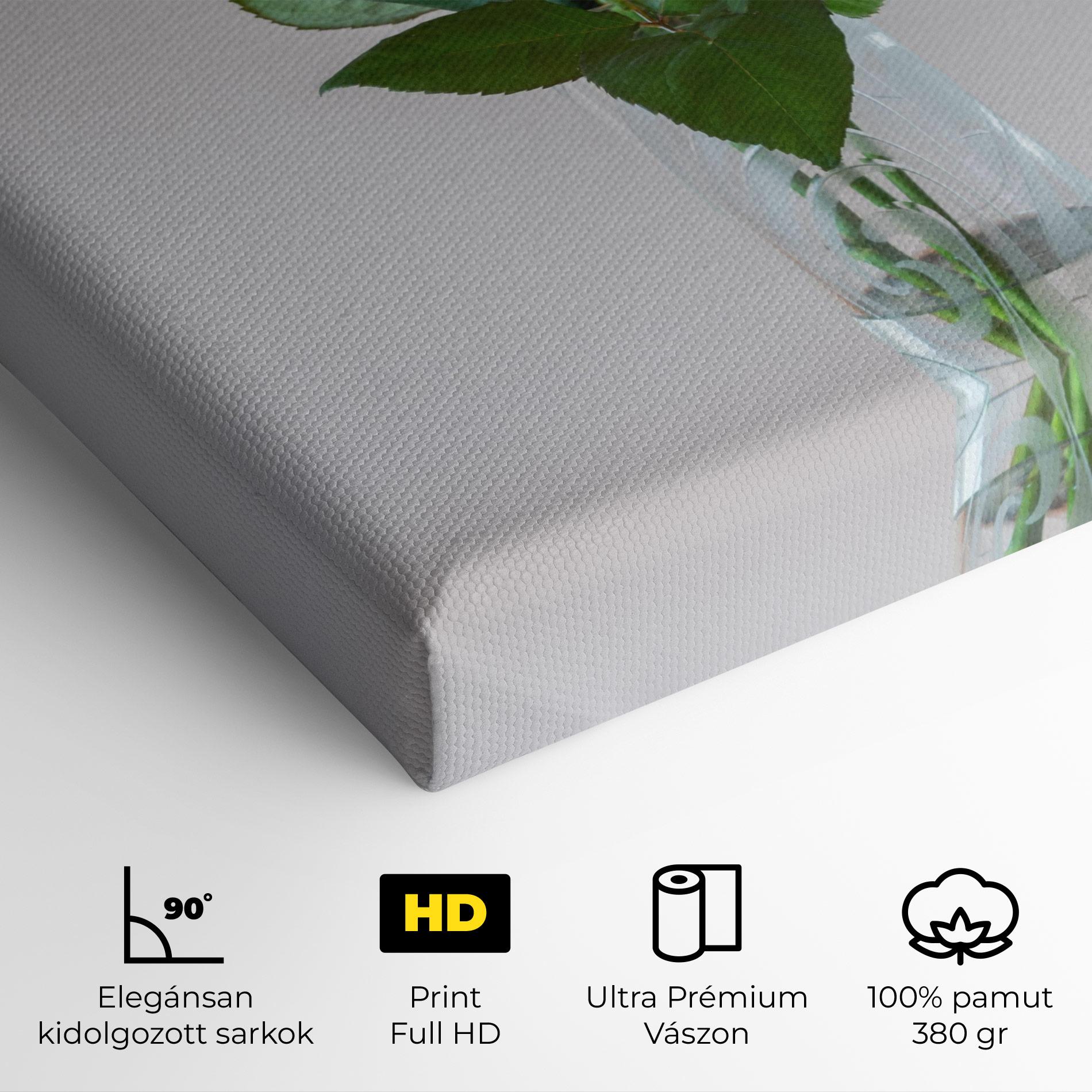 Vászonkép Red Roses Vase mockup 4