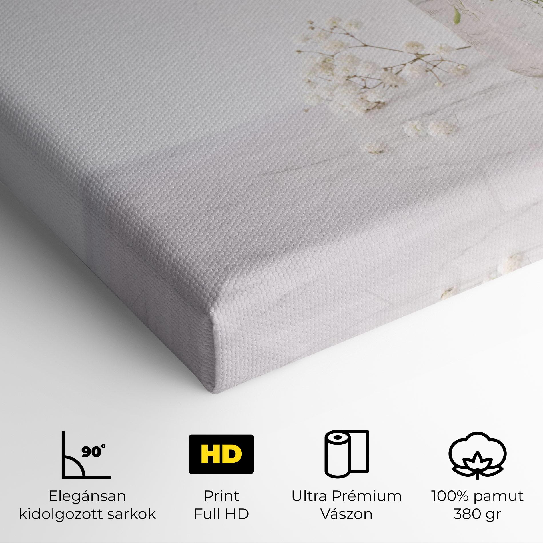 Vászonkép White Tiny Flower Vase mockup 4