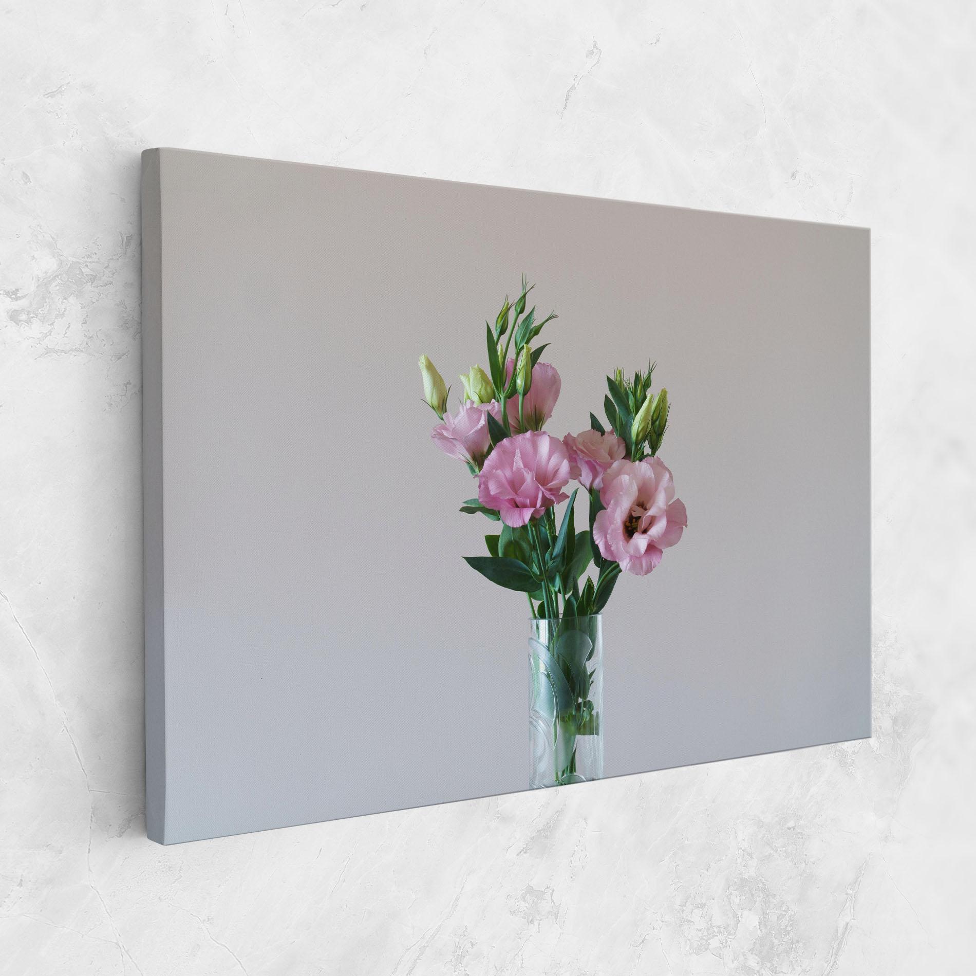 Vászonkép Pretty Pink Flower Vase mockup 1