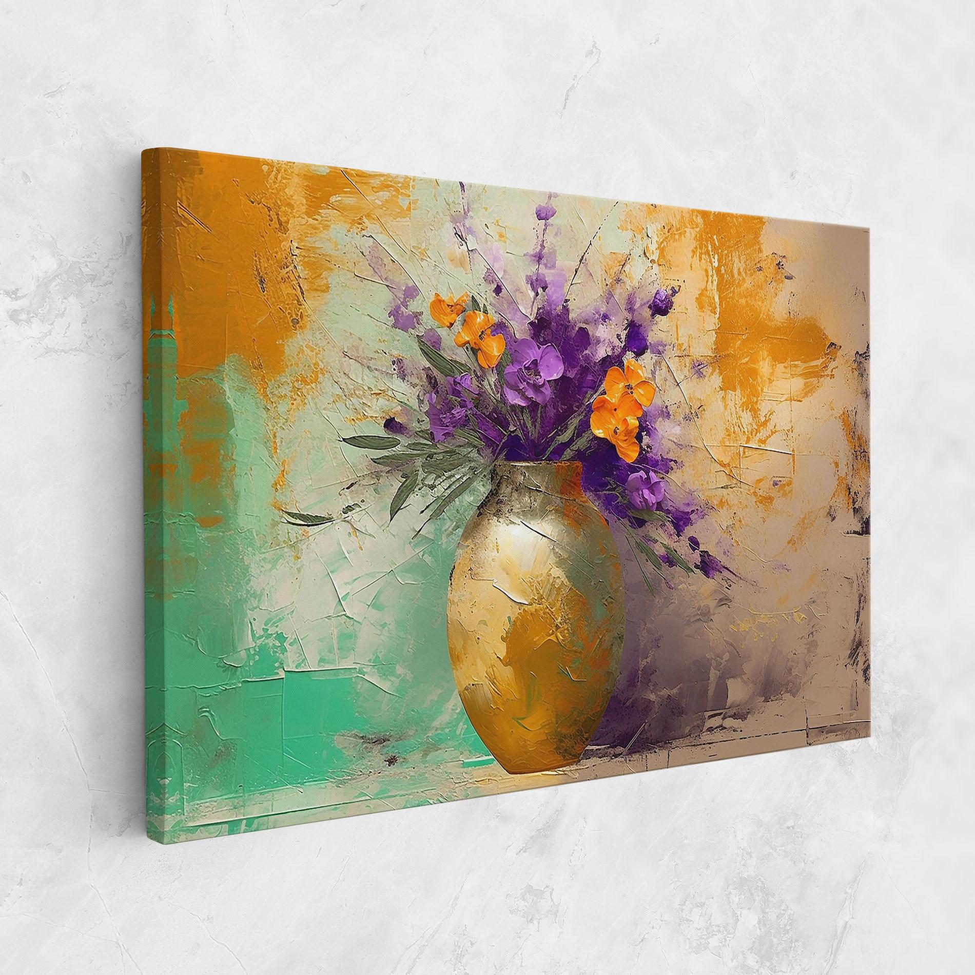 Vászonkép Purple Orange Plant Vase mockup 1