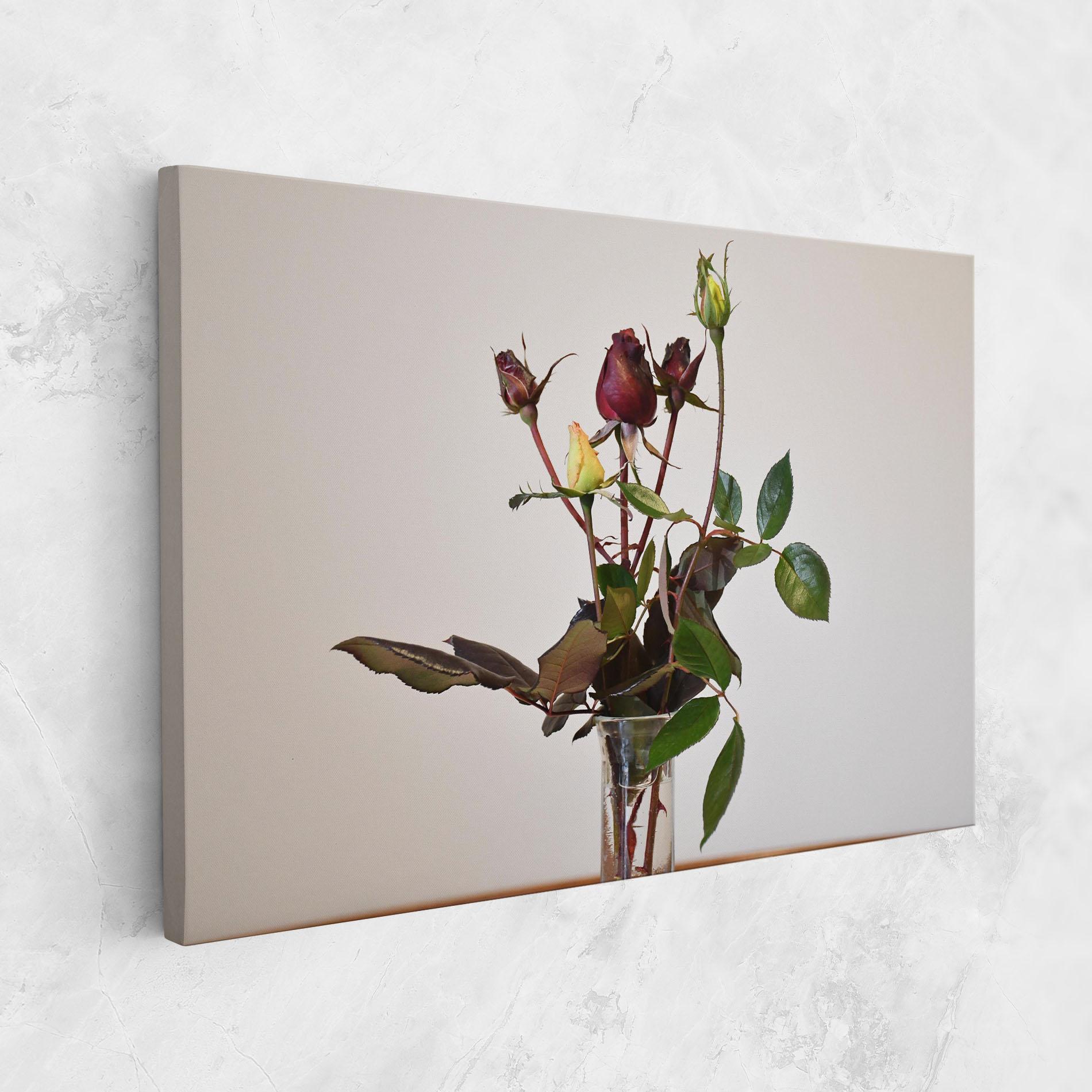 Vászonkép Roses Vase mockup 1