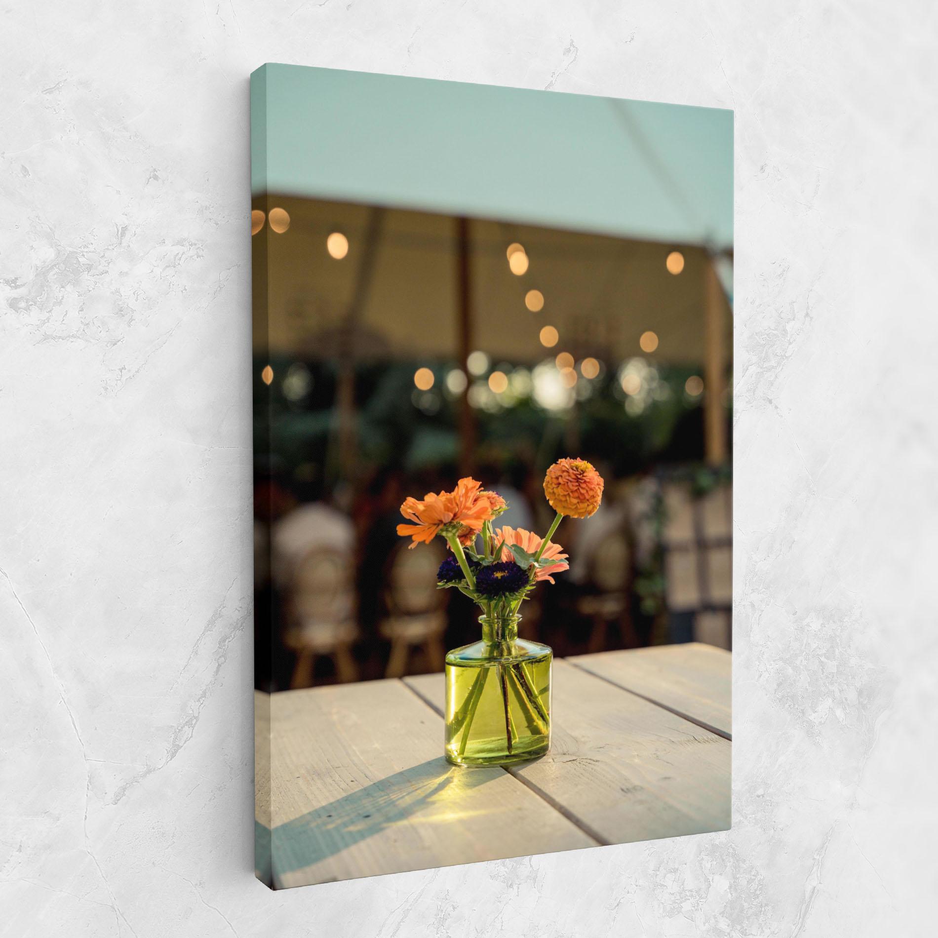 Vászonkép Orange Flowers Vase mockup 1