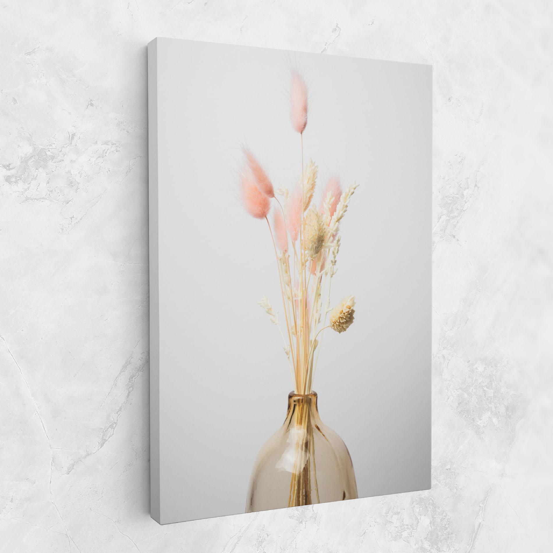 Vászonkép Pink Cream Flower Vase mockup 1
