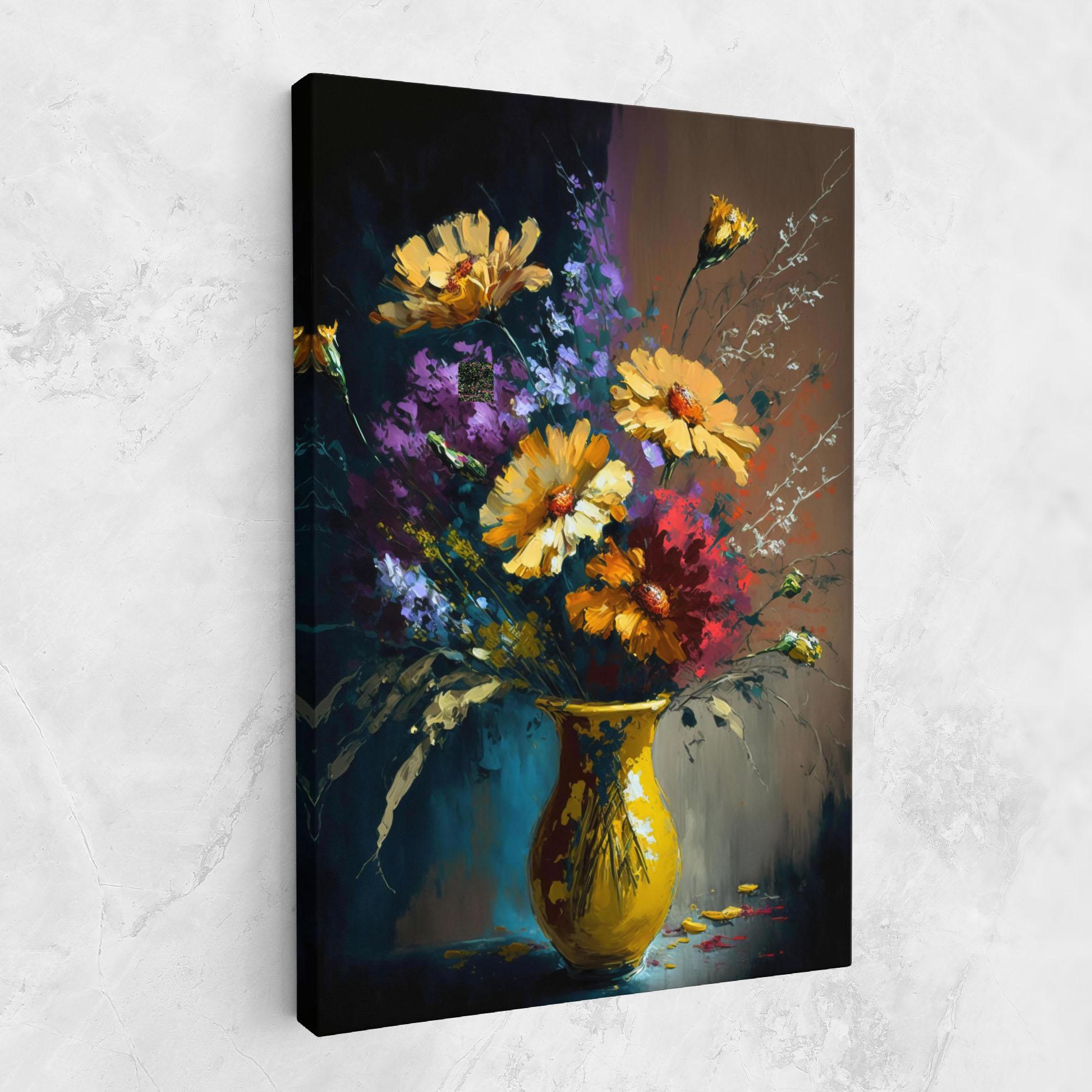 Vászonkép Yellow Art Vase mockup 1