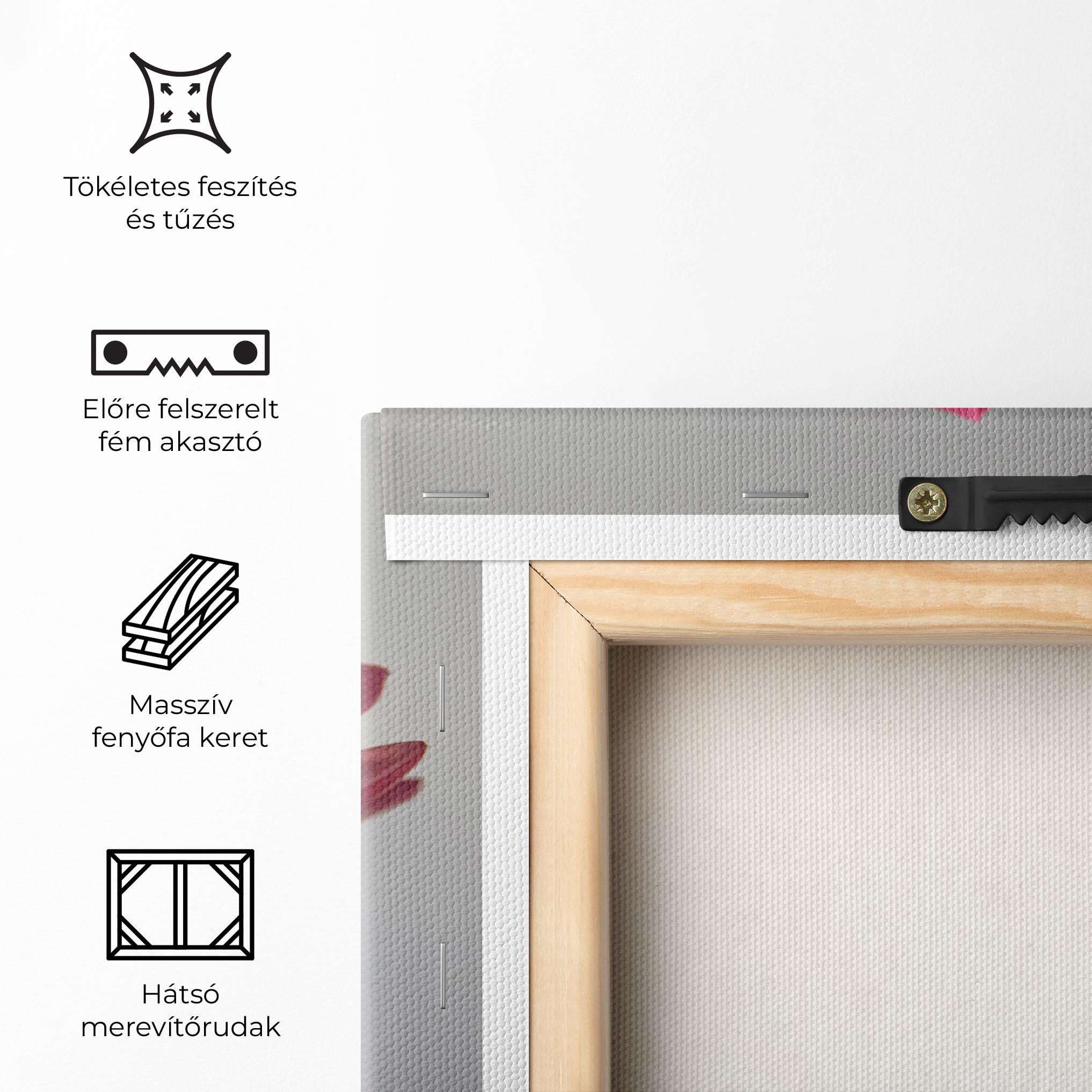 Vászonkép Big Pink Rose Vase mockup 5